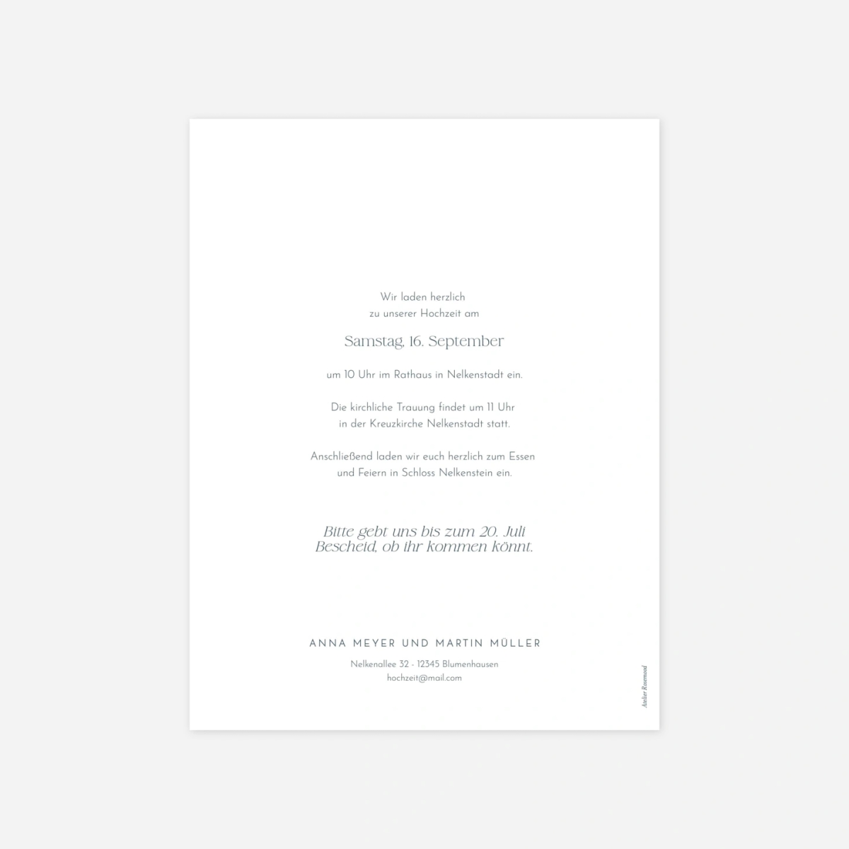 Hochzeitseinladung Meeresflüstern