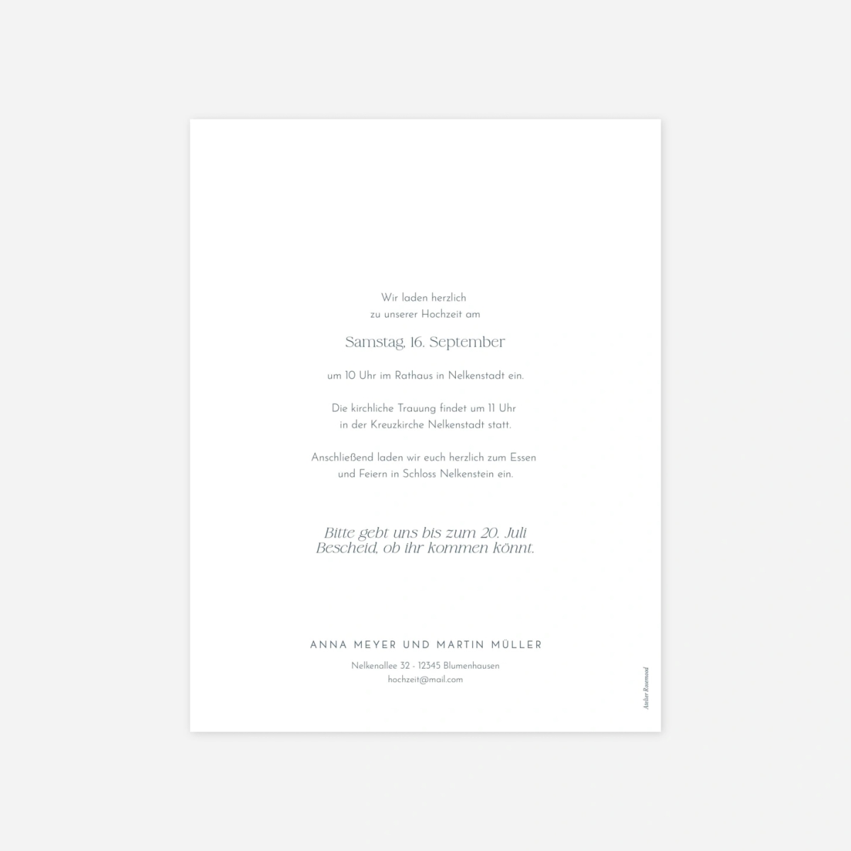 Hochzeitseinladung Meeresflüstern