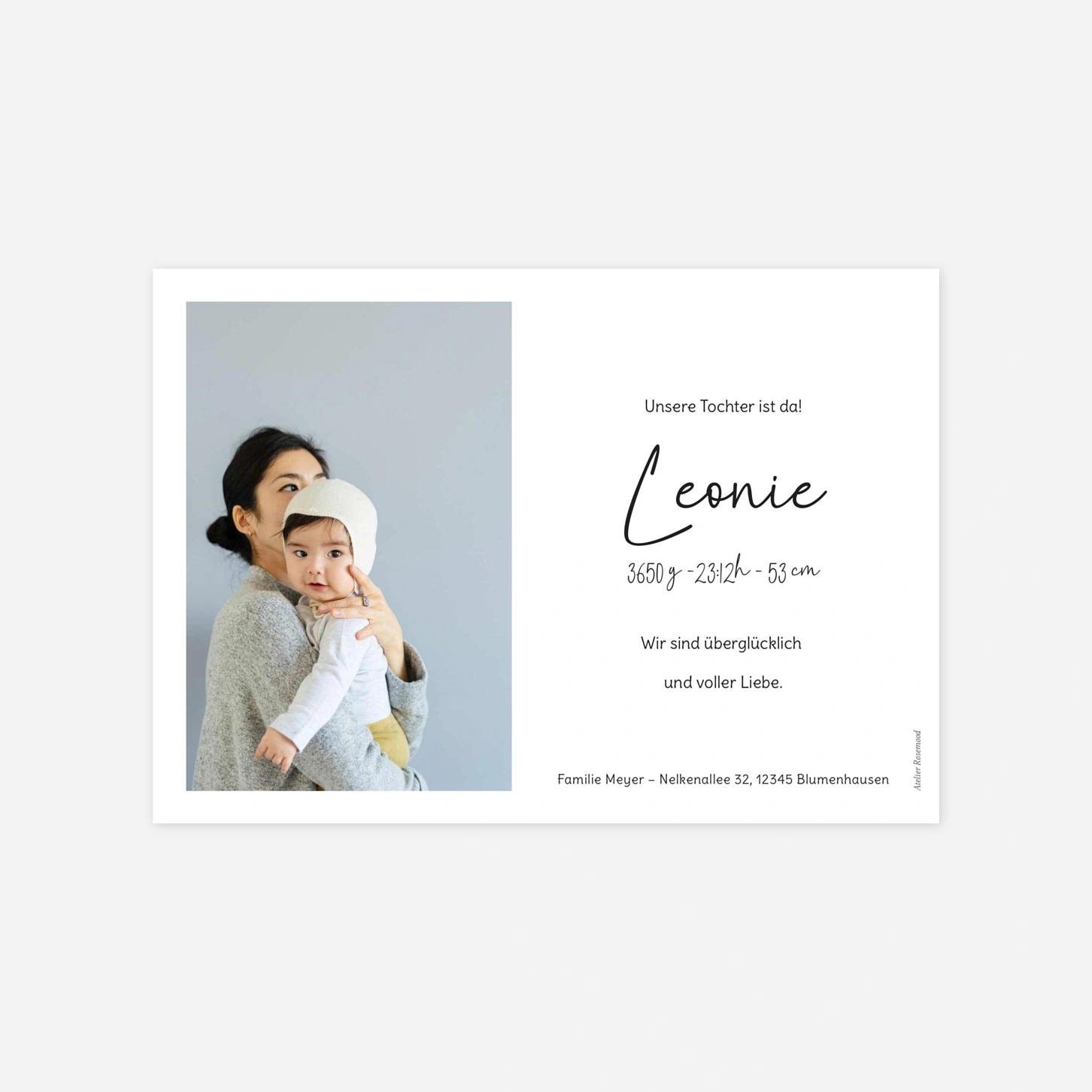 Geburtskarte Morgensternchen