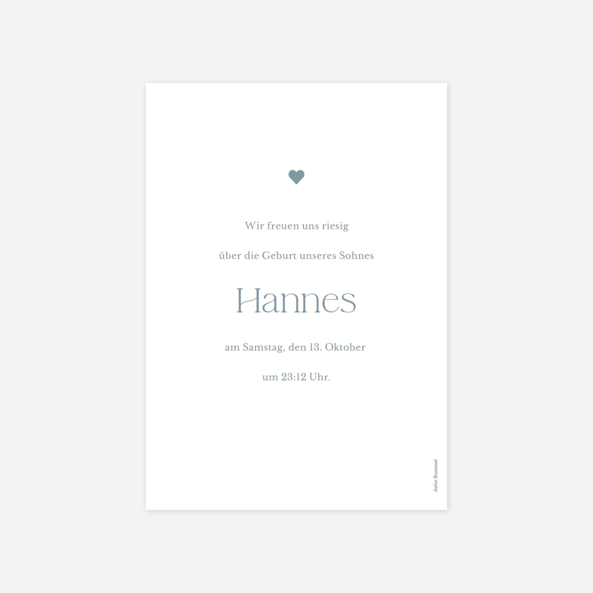 Geburtskarte Mein Herzensglück