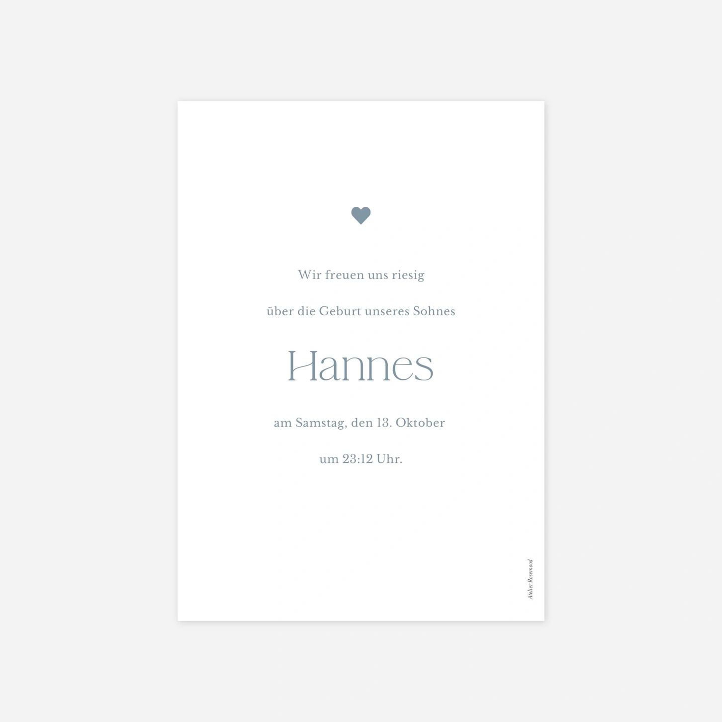 Geburtskarte Mein Herzensglück