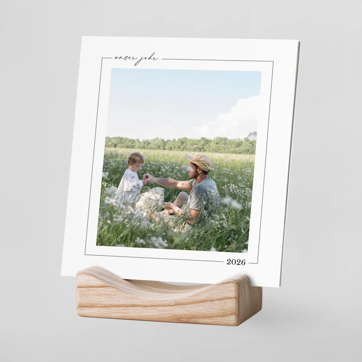 Tischkalender mit Holzfuß Moment Keeper