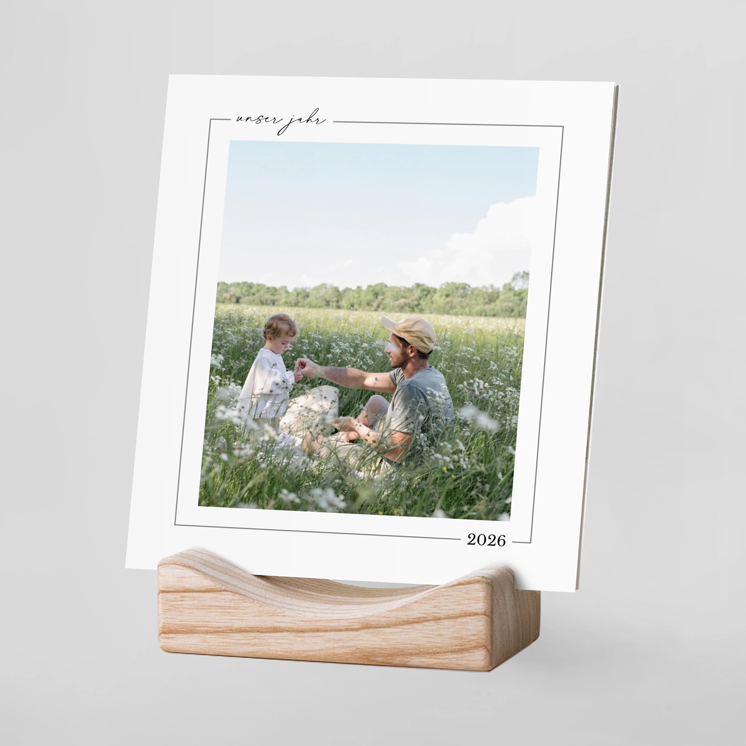 Tischkalender mit Holzfuß Moment Keeper