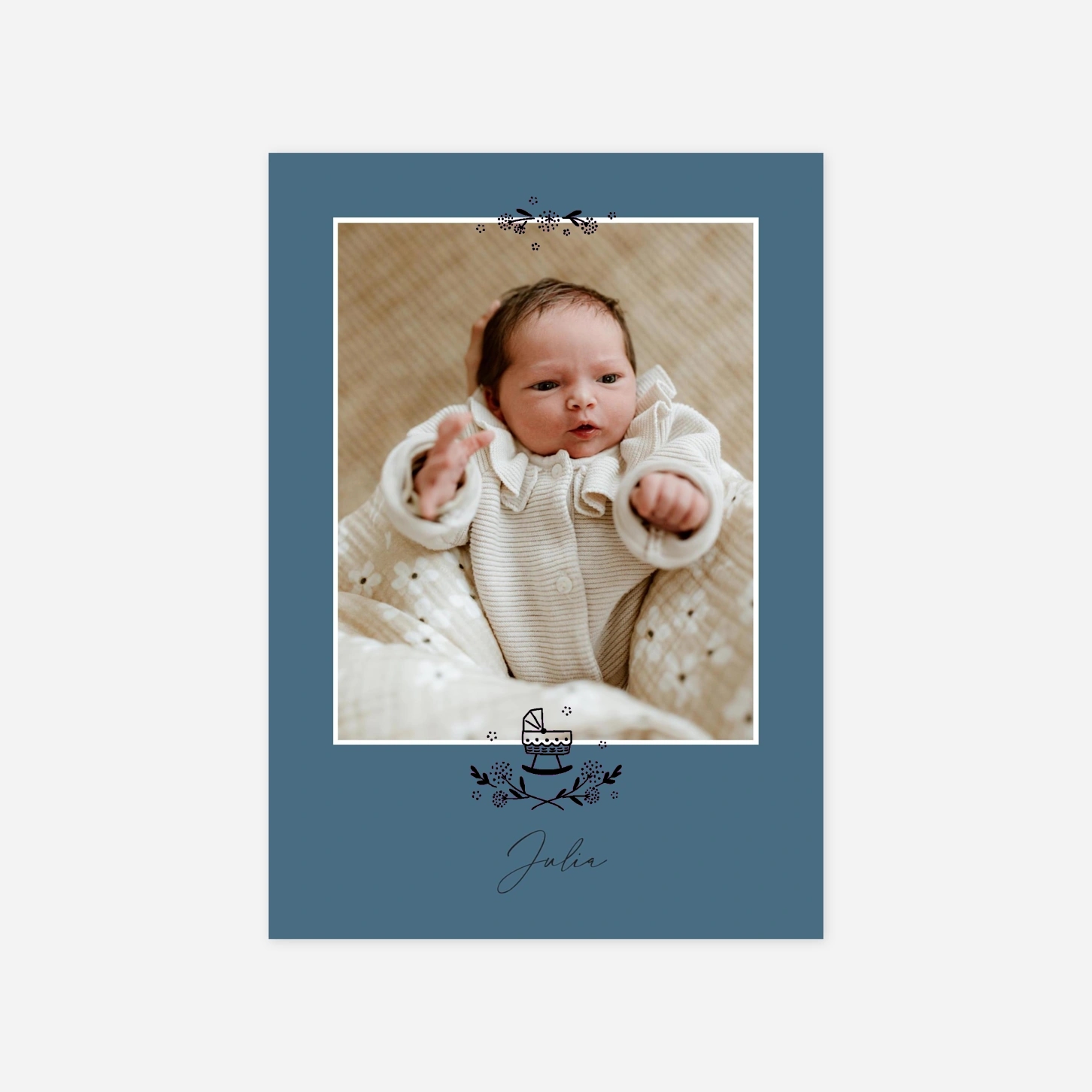 Geburtskarte Meine kleine Wiege