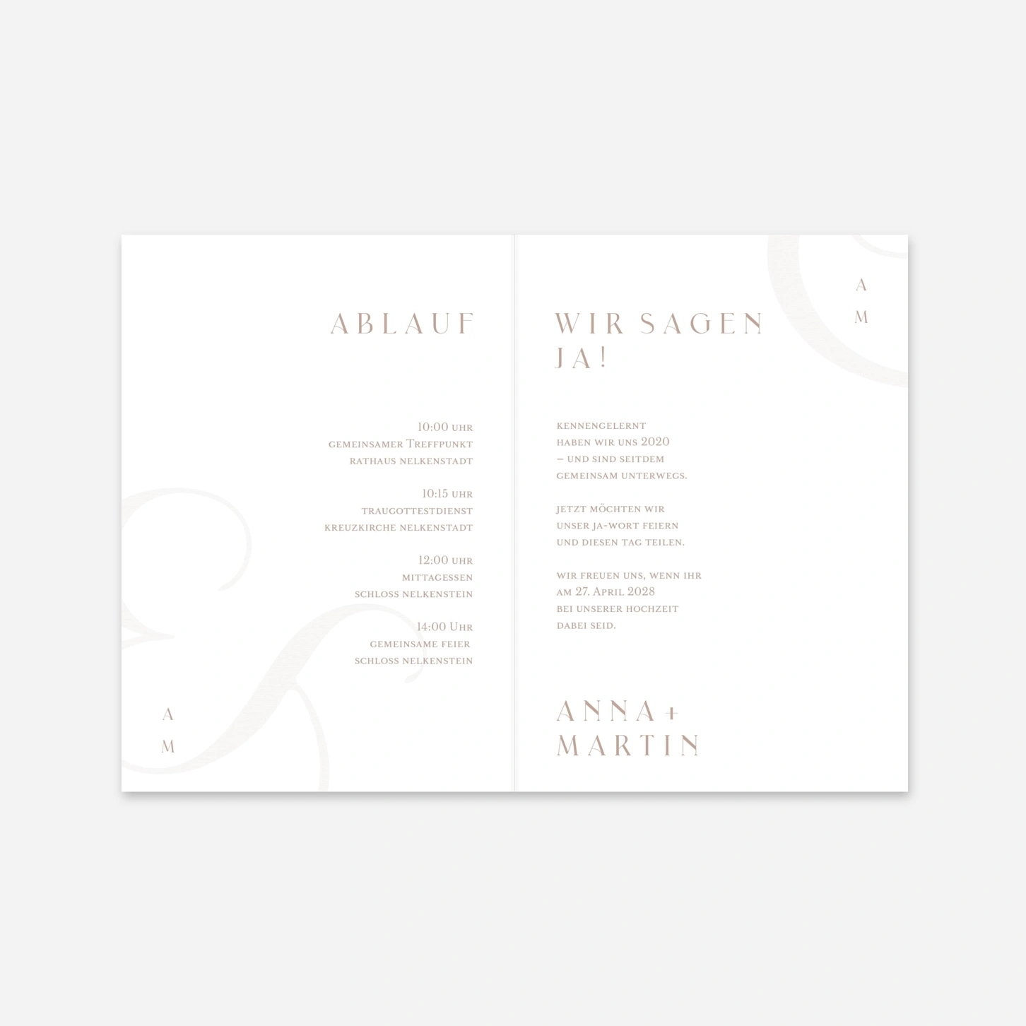 Hochzeitseinladung Moderne Eleganz