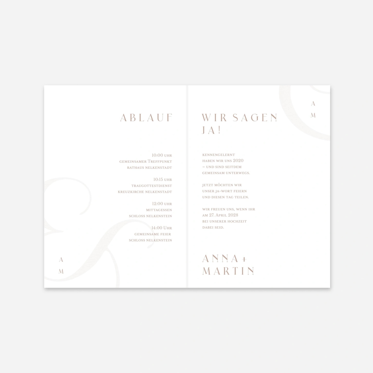 Hochzeitseinladung Moderne Eleganz