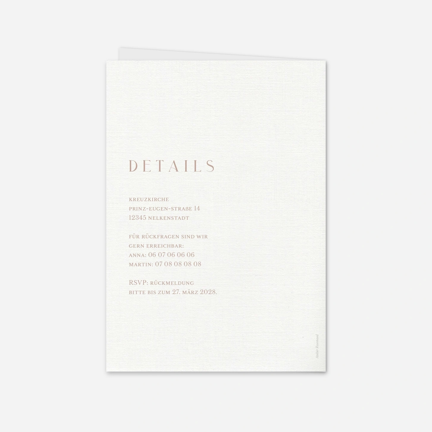 Hochzeitseinladung Moderne Eleganz