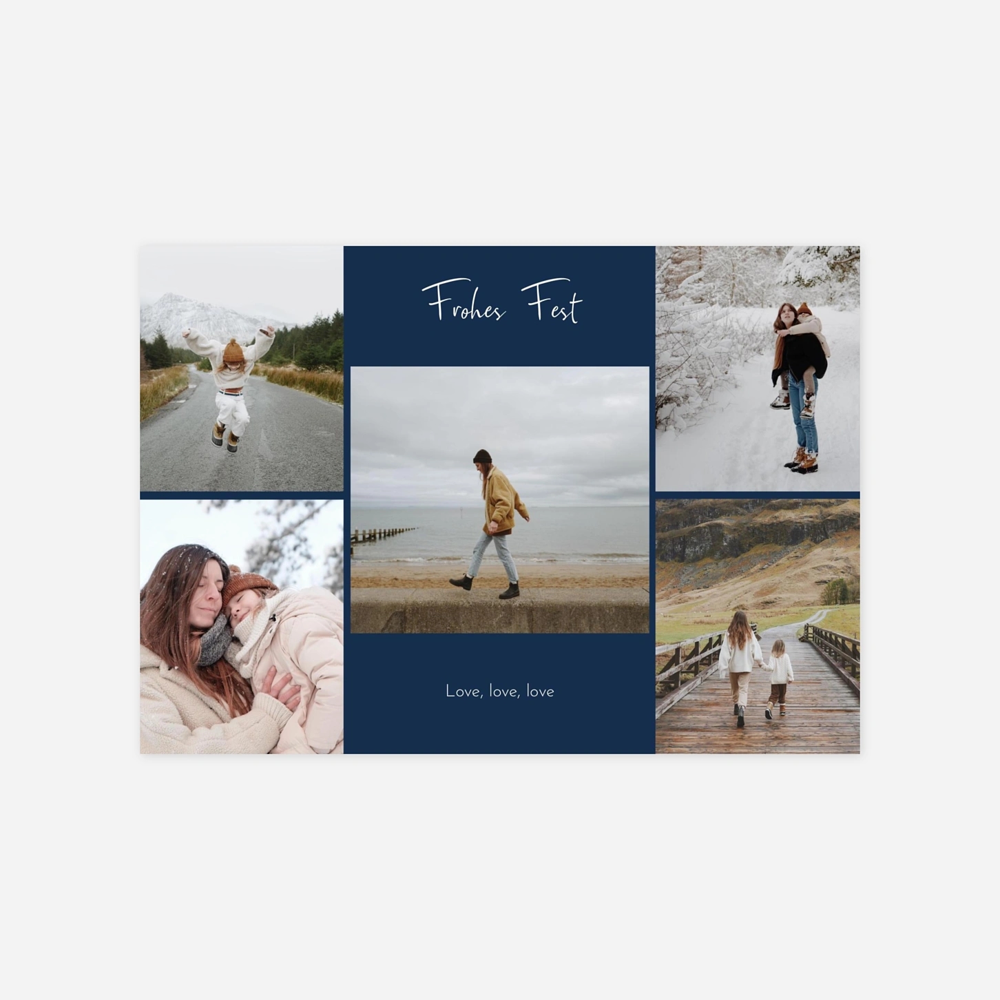 Weihnachtskarte Momentaufnahmen