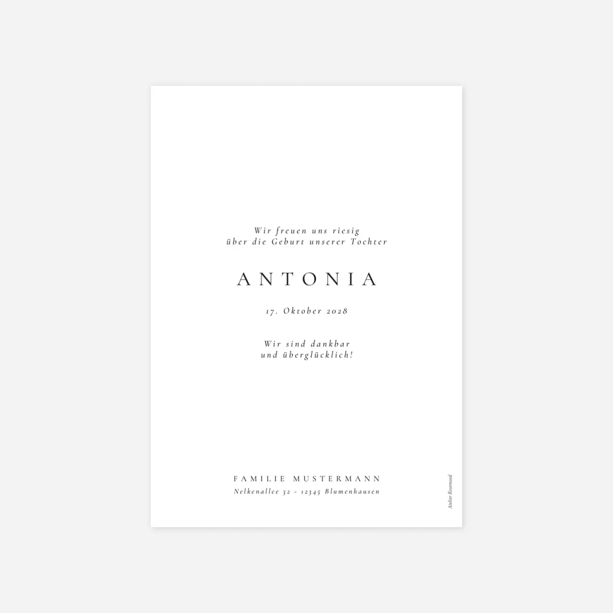 Geburtskarte Mein Pastelltraum