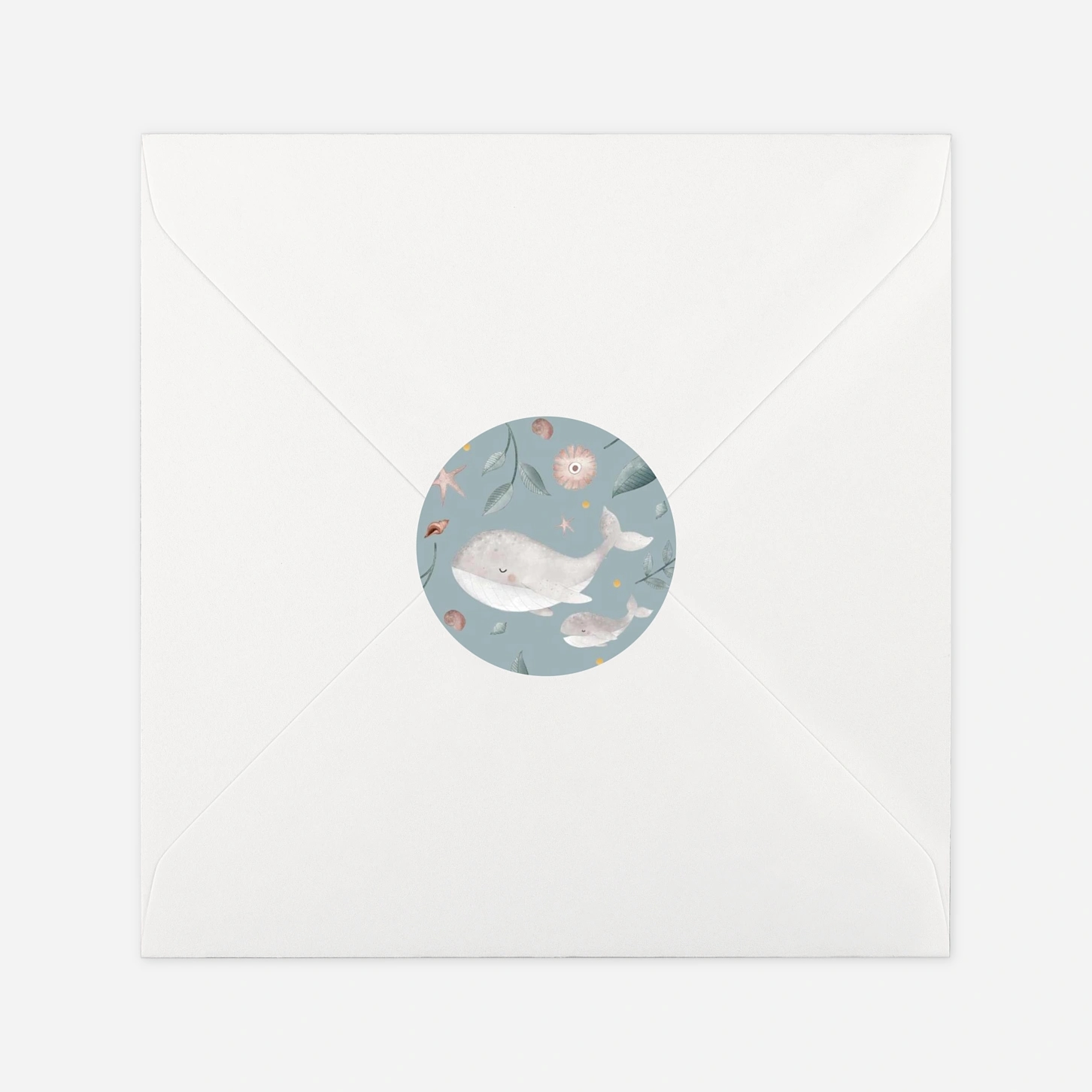 Aufkleber Taufe Sanfte Wellen