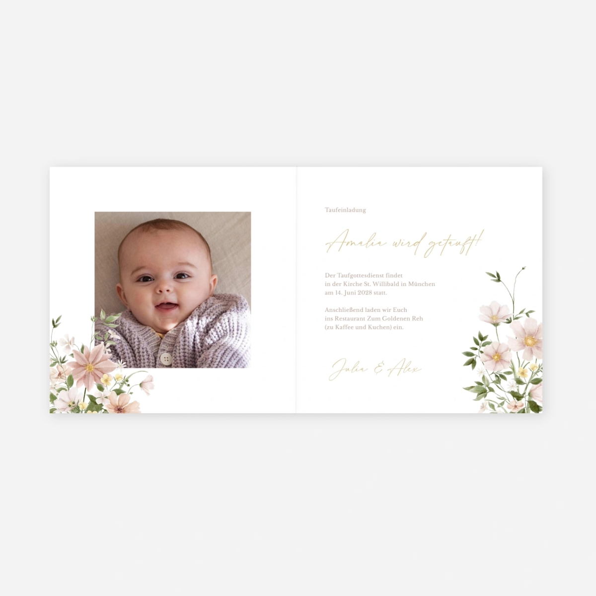 Taufeinladung Namensfest