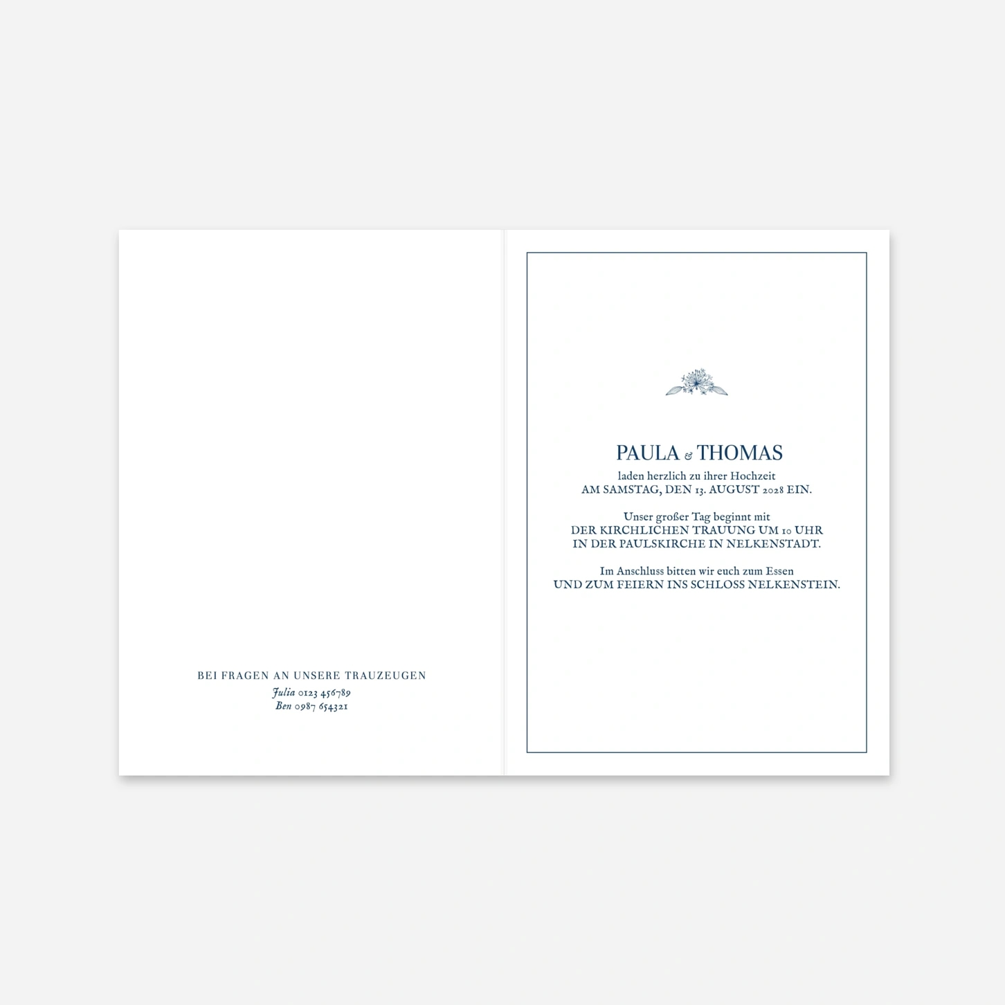 Hochzeitseinladung Naturnah