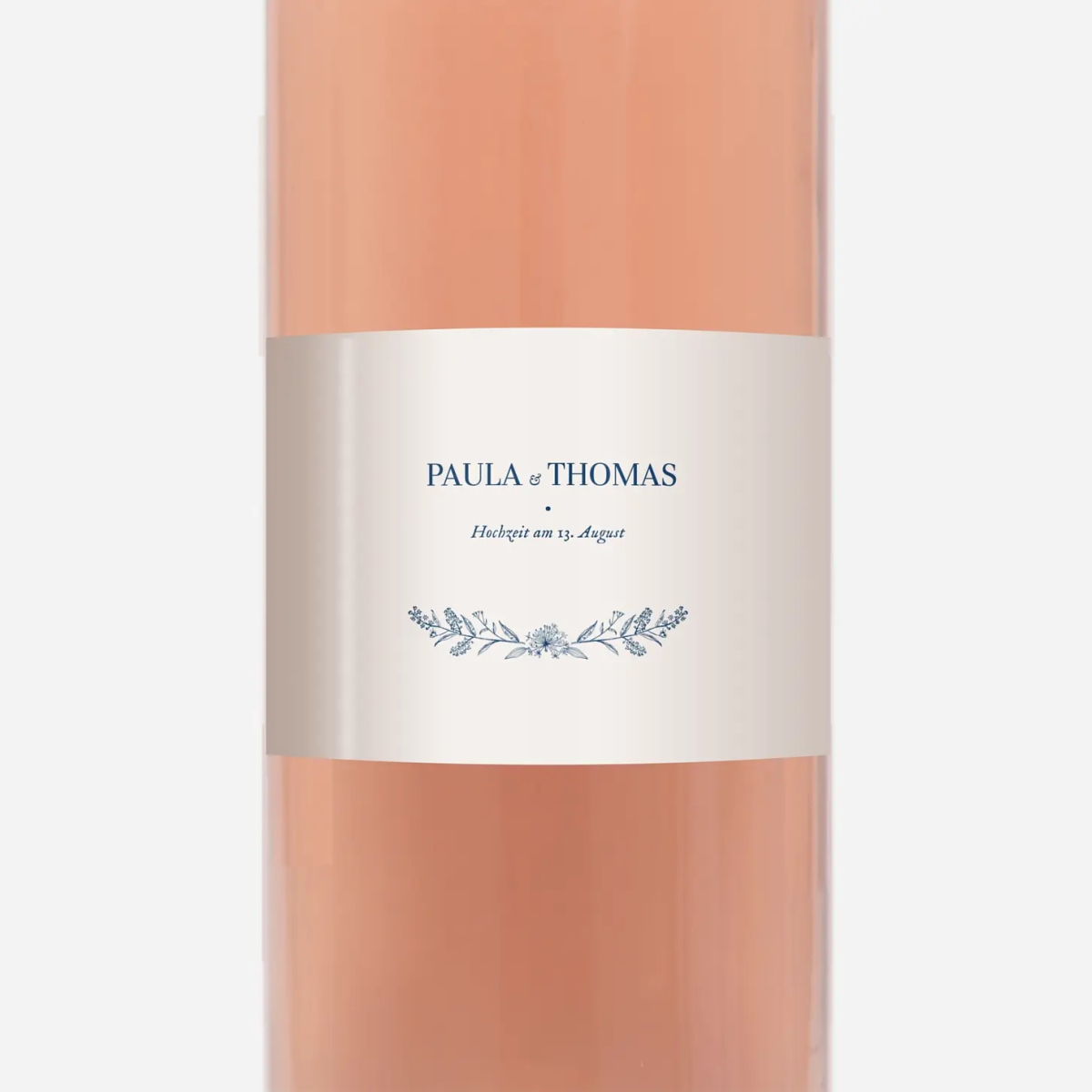 Flaschenetikett Hochzeit Naturnah