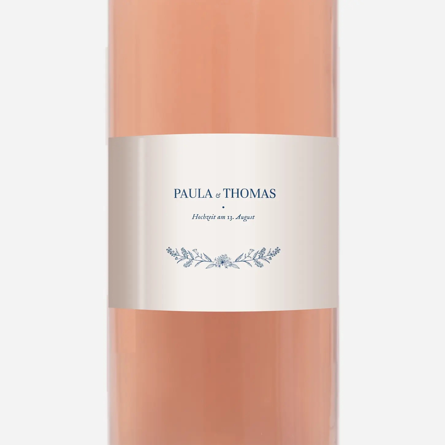 Flaschenetikett Hochzeit Naturnah