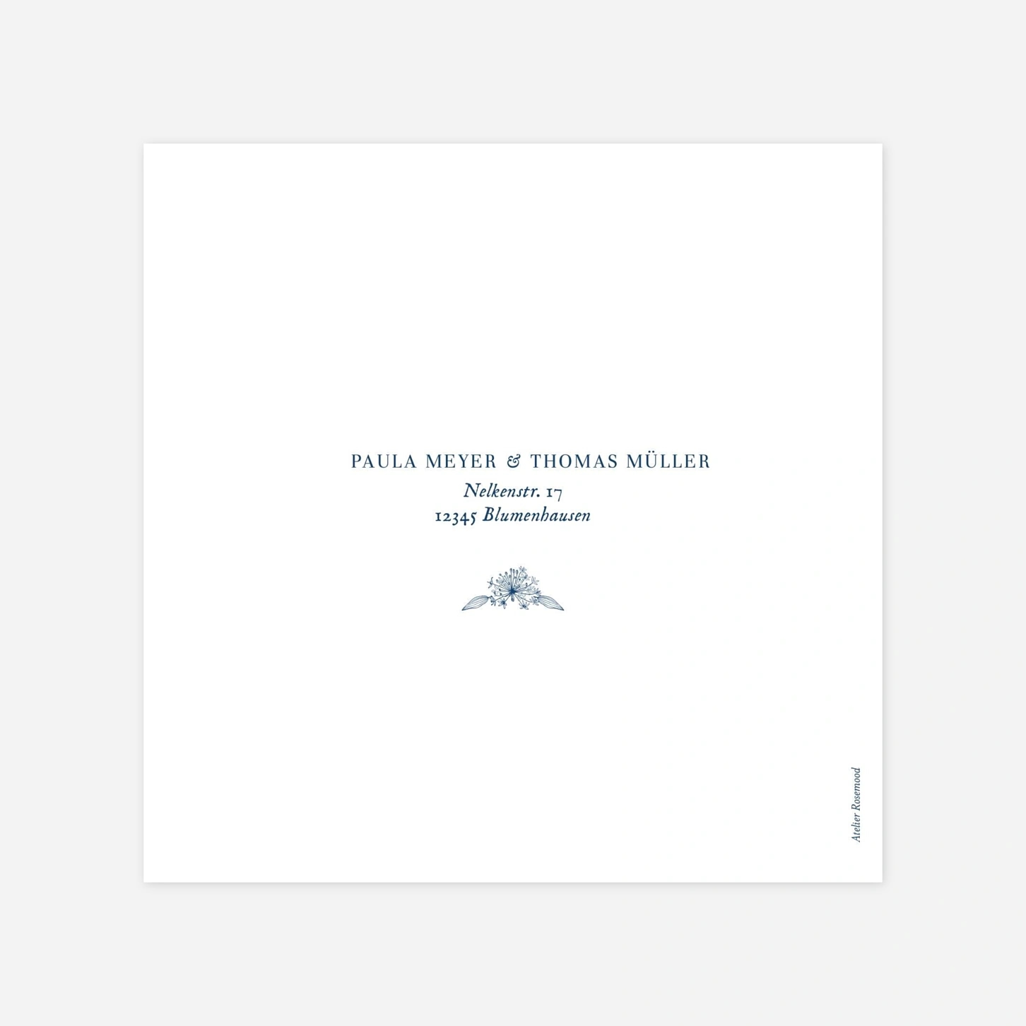 Hochzeit Mini-Einladungskarte Naturnah