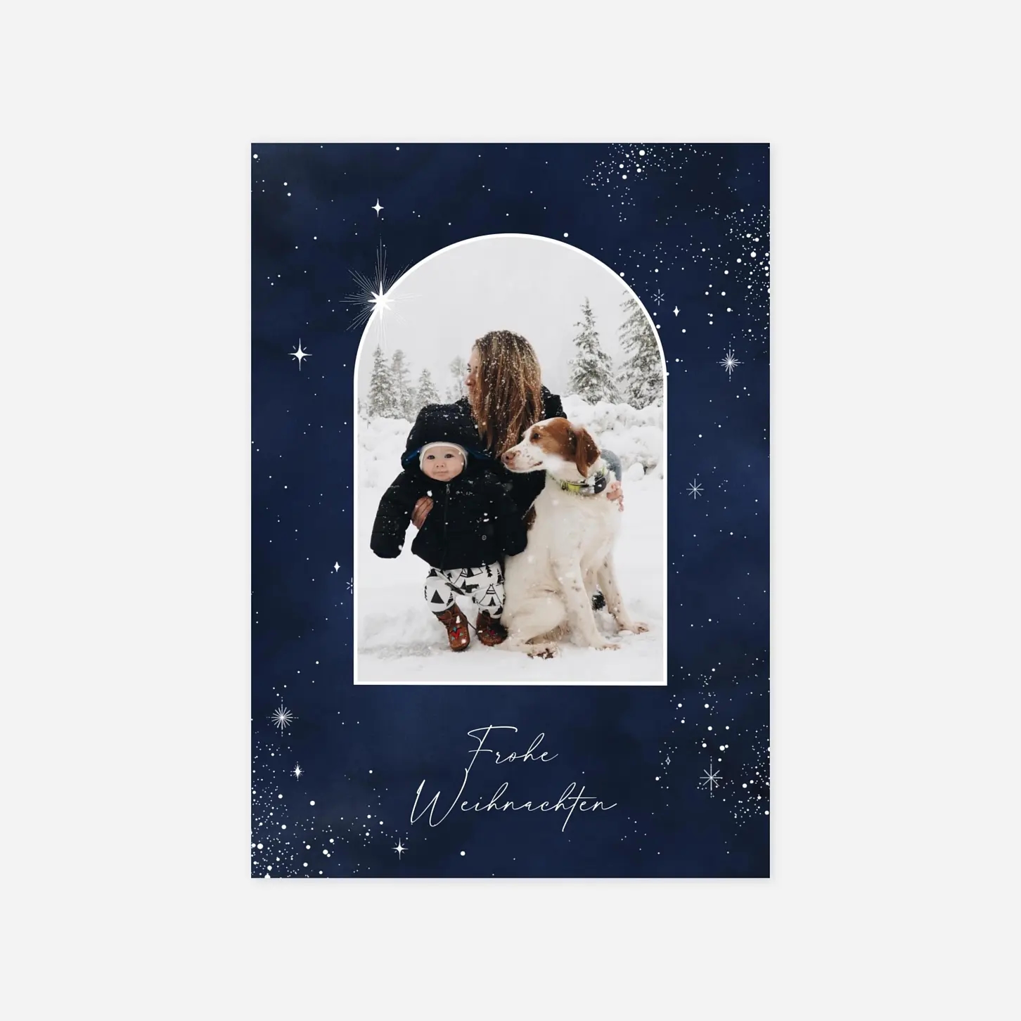 Weihnachtskarte Nacht der Sterne