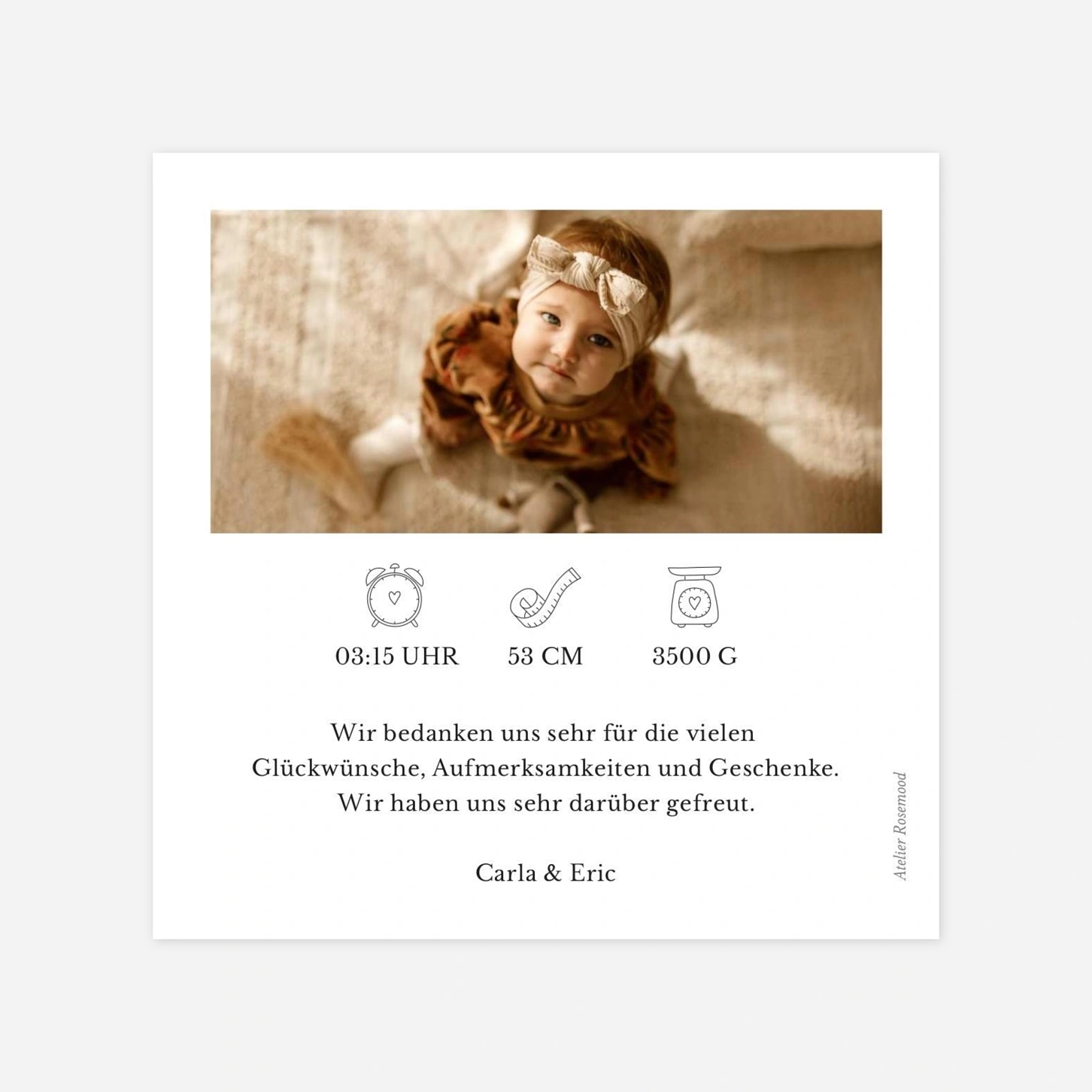 Geburtskarte Neues Leben