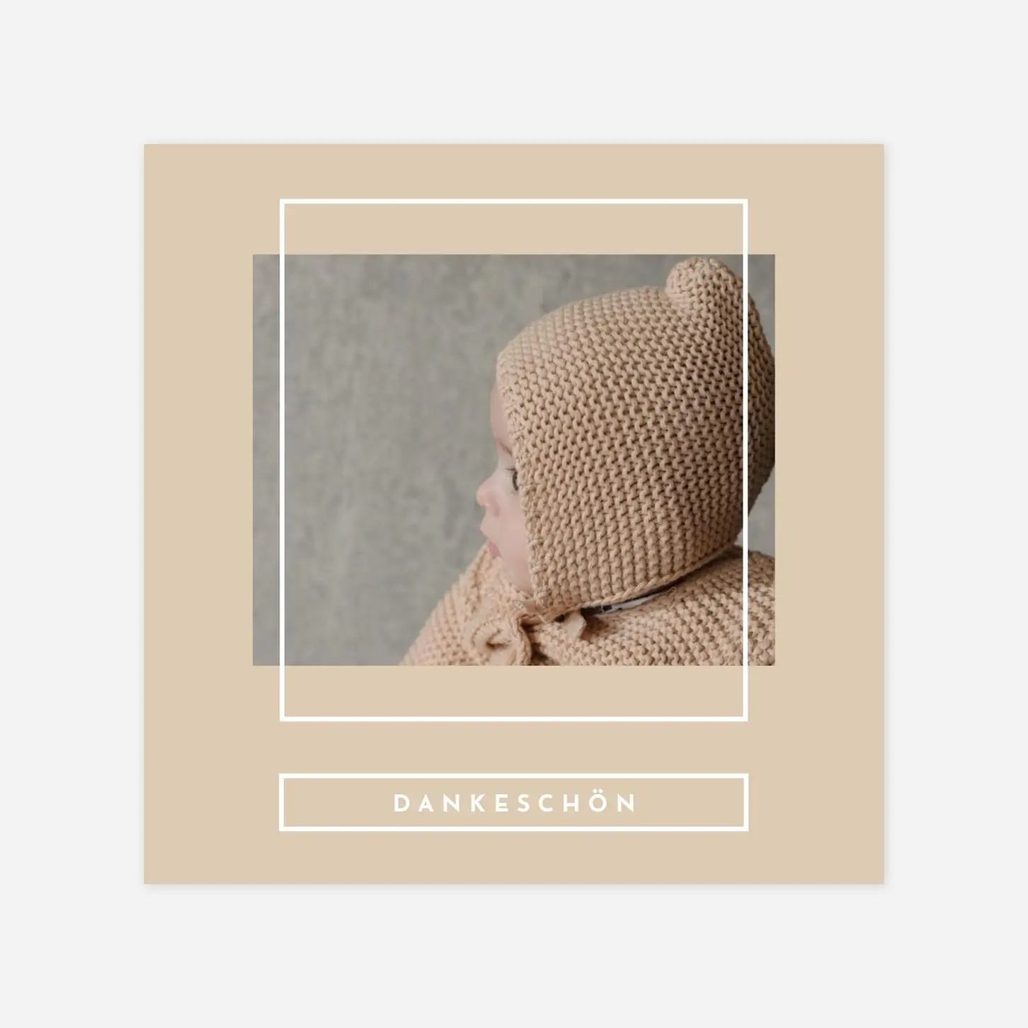 Dankeskarte Geburt Nordic