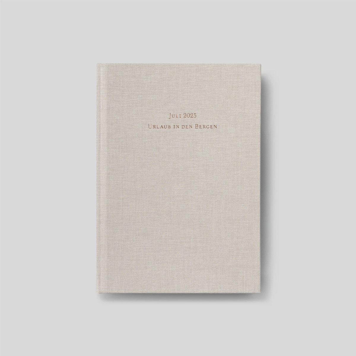 Notizbuch Stoffeinband veredelt