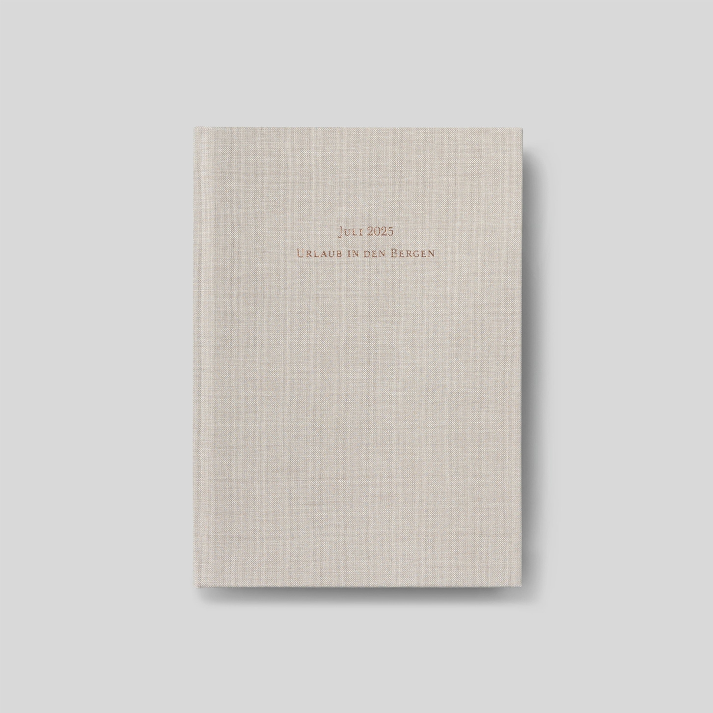 Notizbuch Stoffeinband veredelt