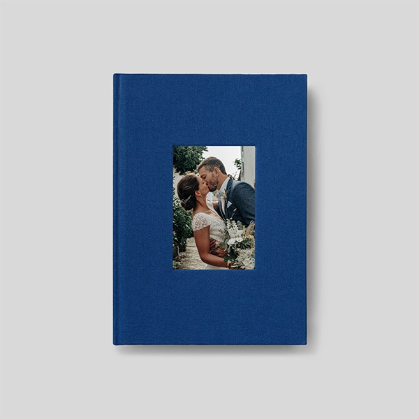 Stoffeinband mit Foto