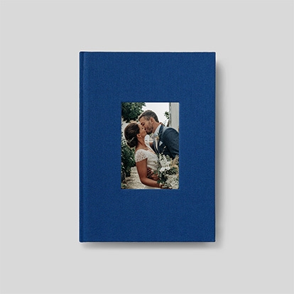 Stoffeinband mit Foto