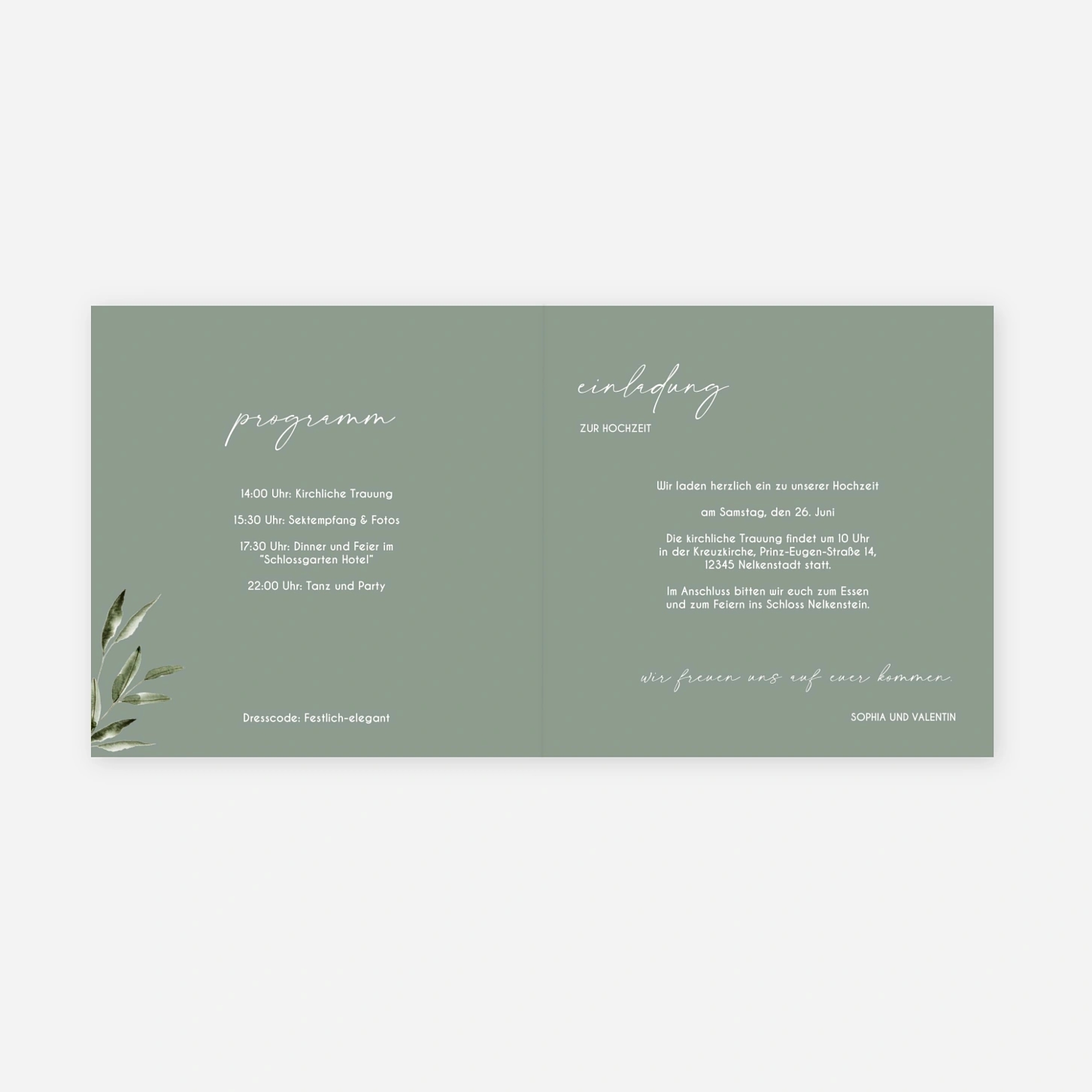 Hochzeitseinladung Naturträume