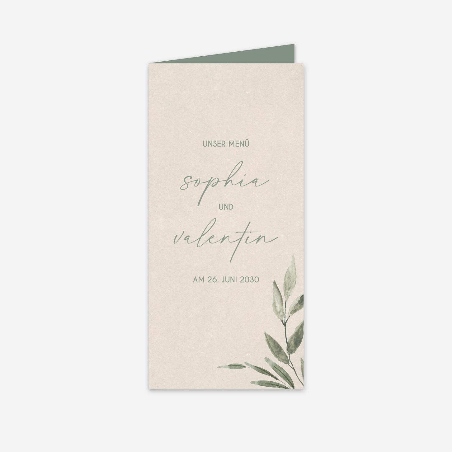 Menükarte Hochzeit Naturträume