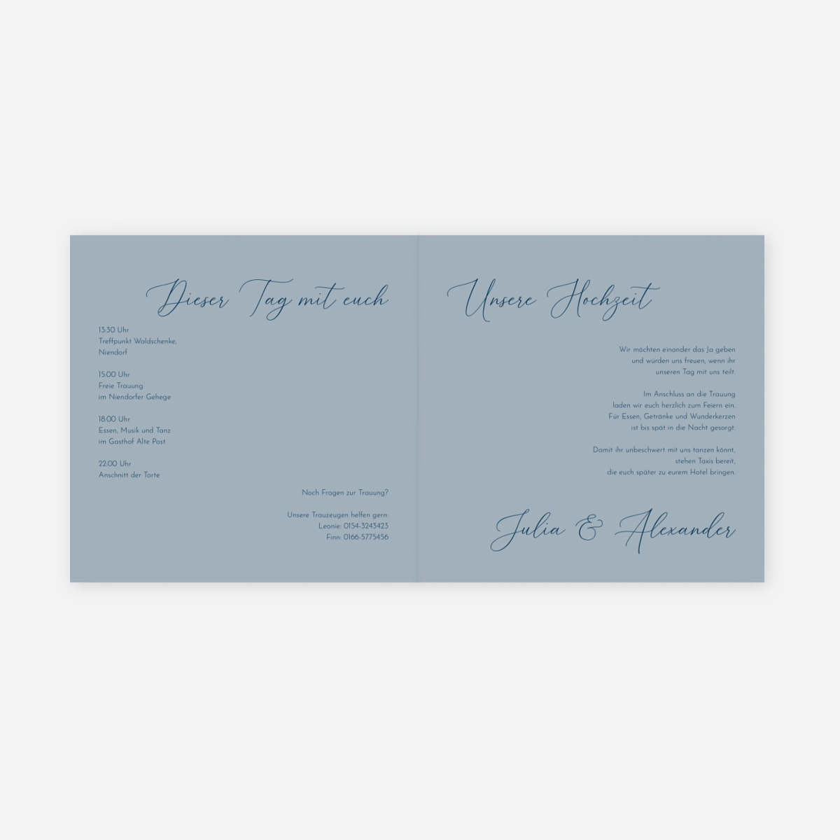 Hochzeitseinladung Zarte Papeterie