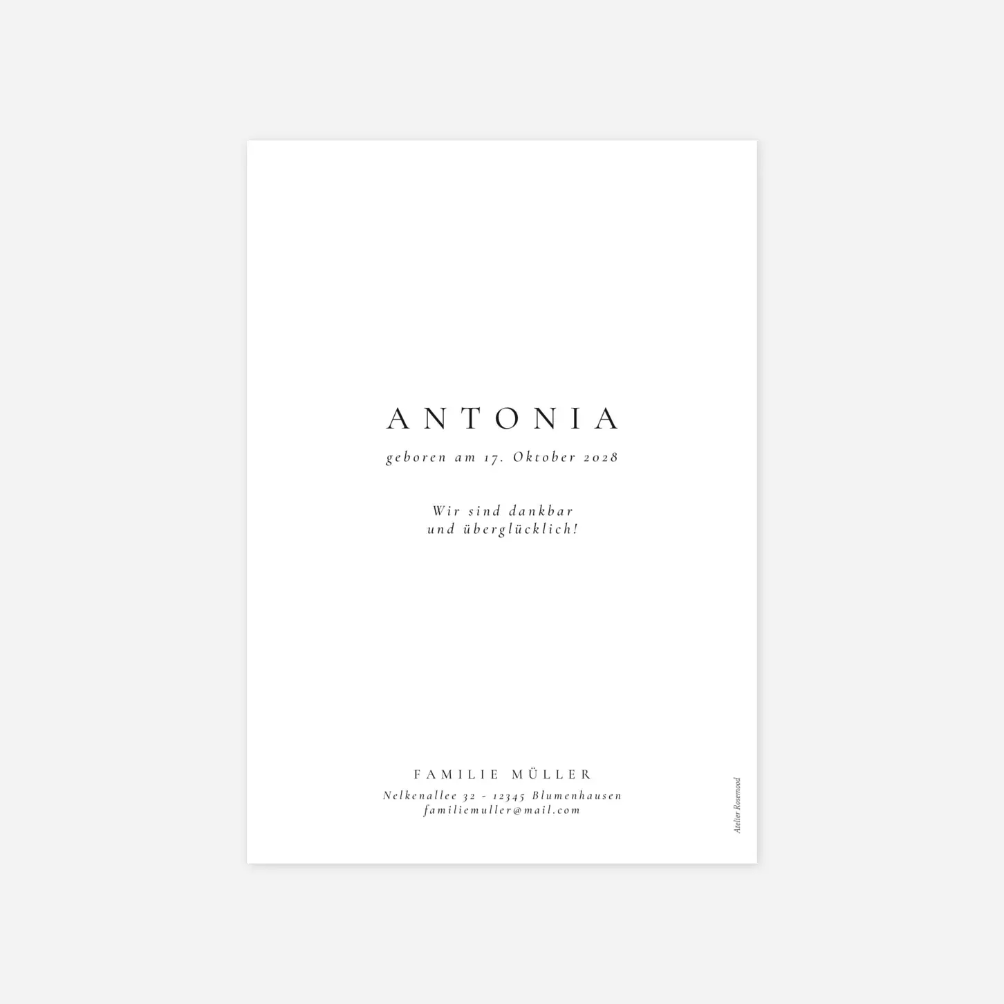 Geburtskarte Pastelltraum