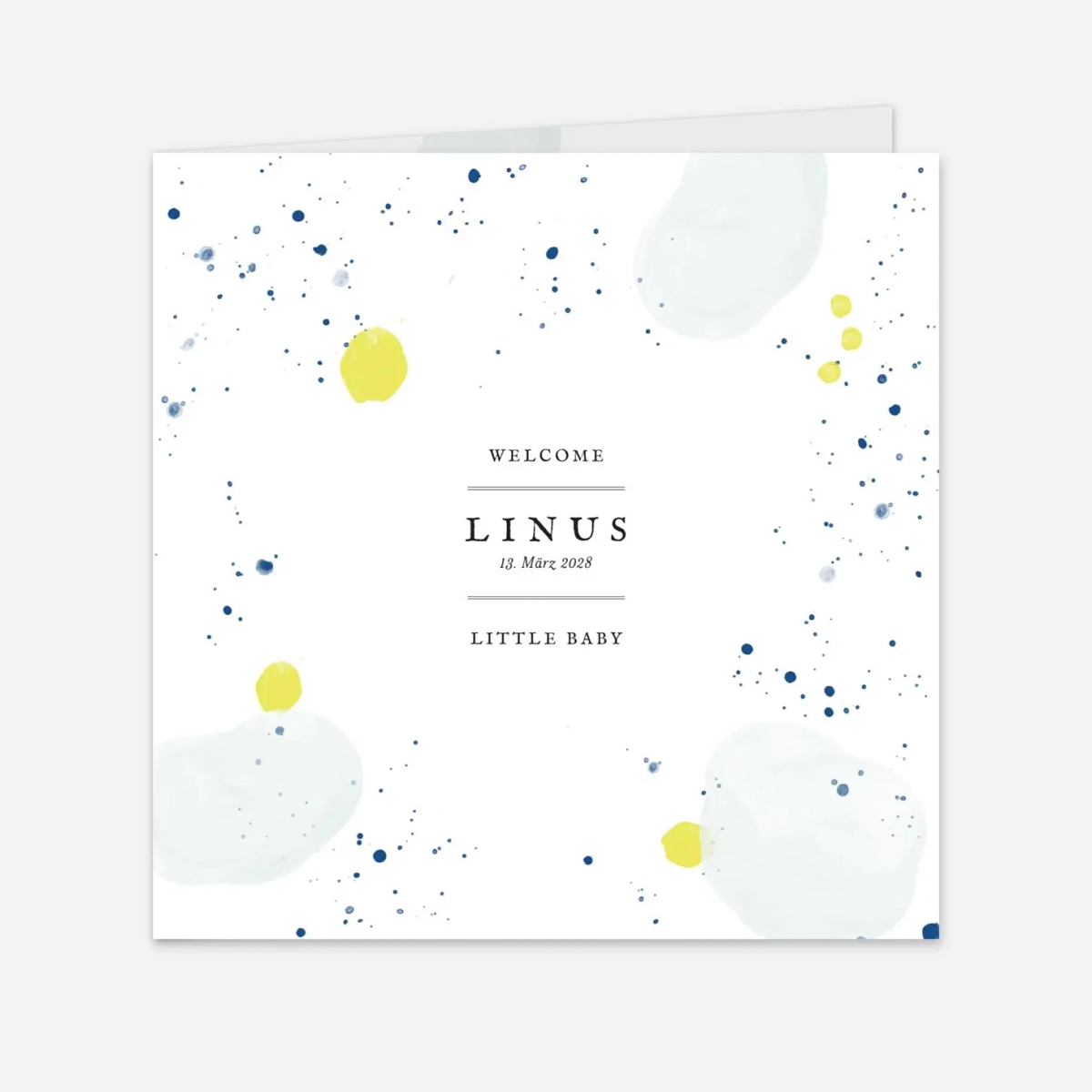 Geburtskarte Pastell Tupfer