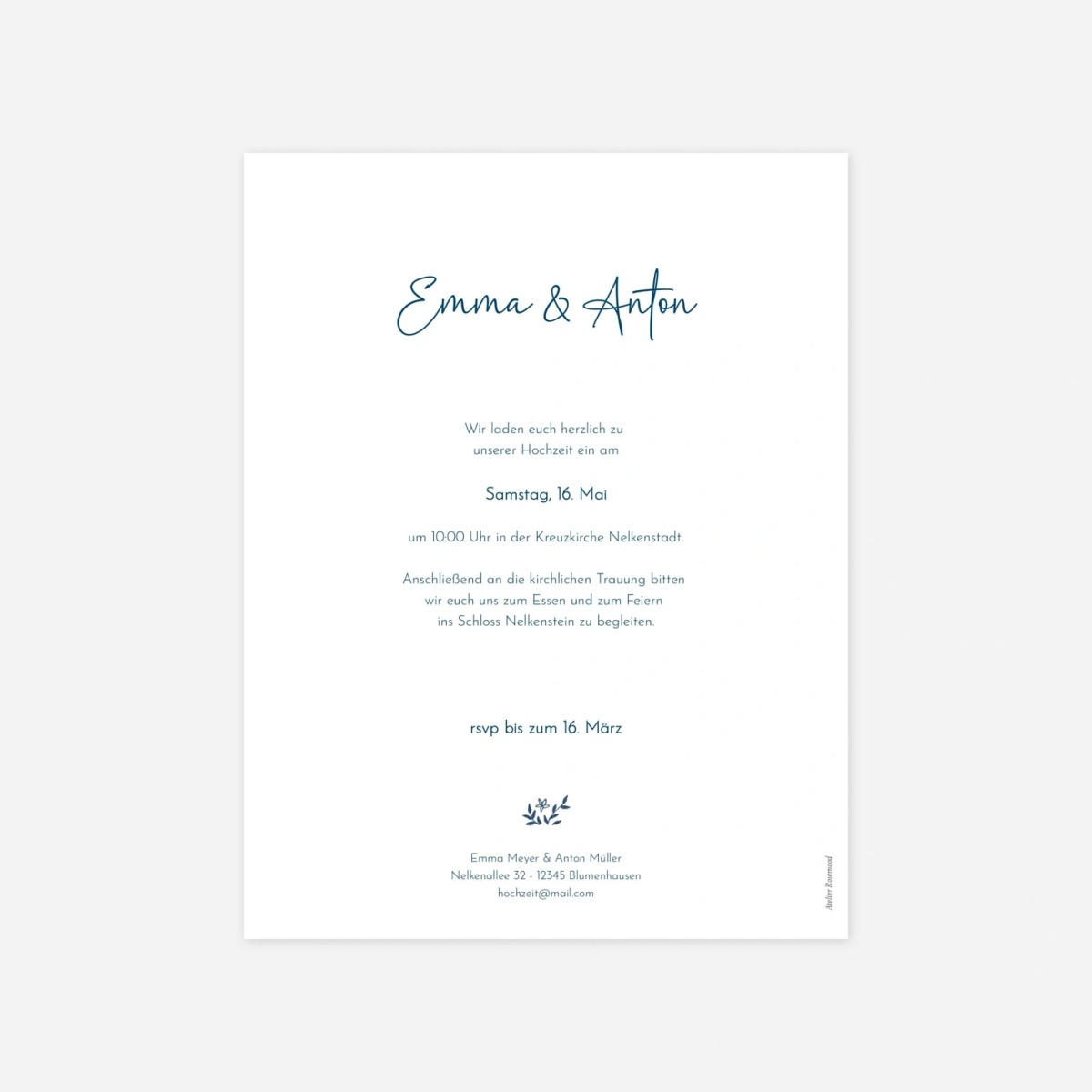 Hochzeitseinladung Pavillion