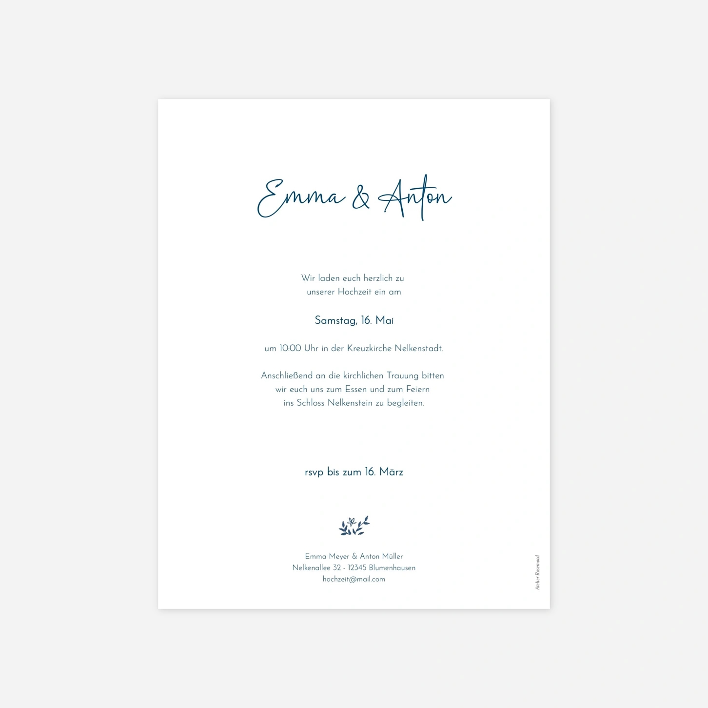 Hochzeitseinladung Pavillion