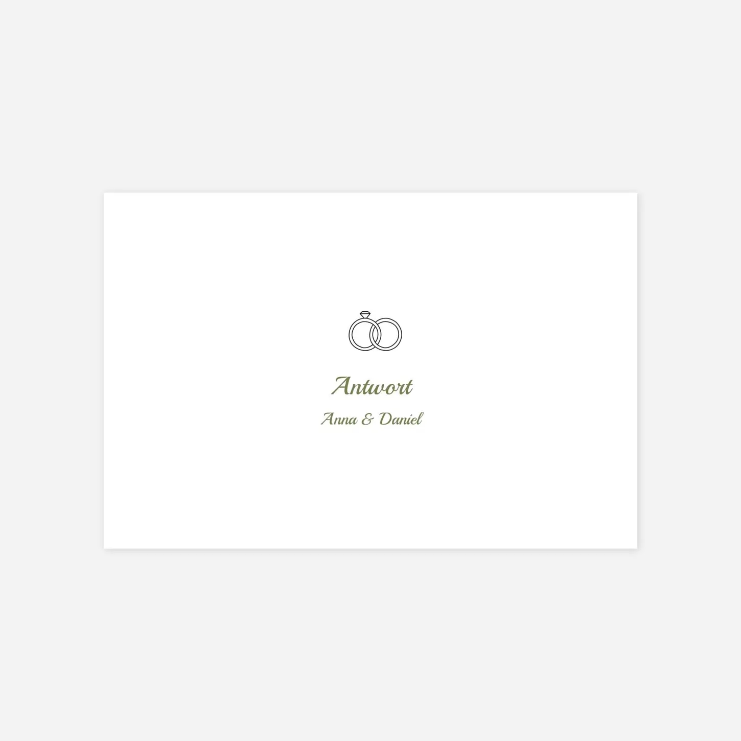 Antwortkarte Hochzeit Piktogramme