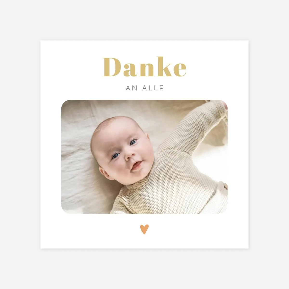 Dankeskarte Geburt Piktogramme verspielt