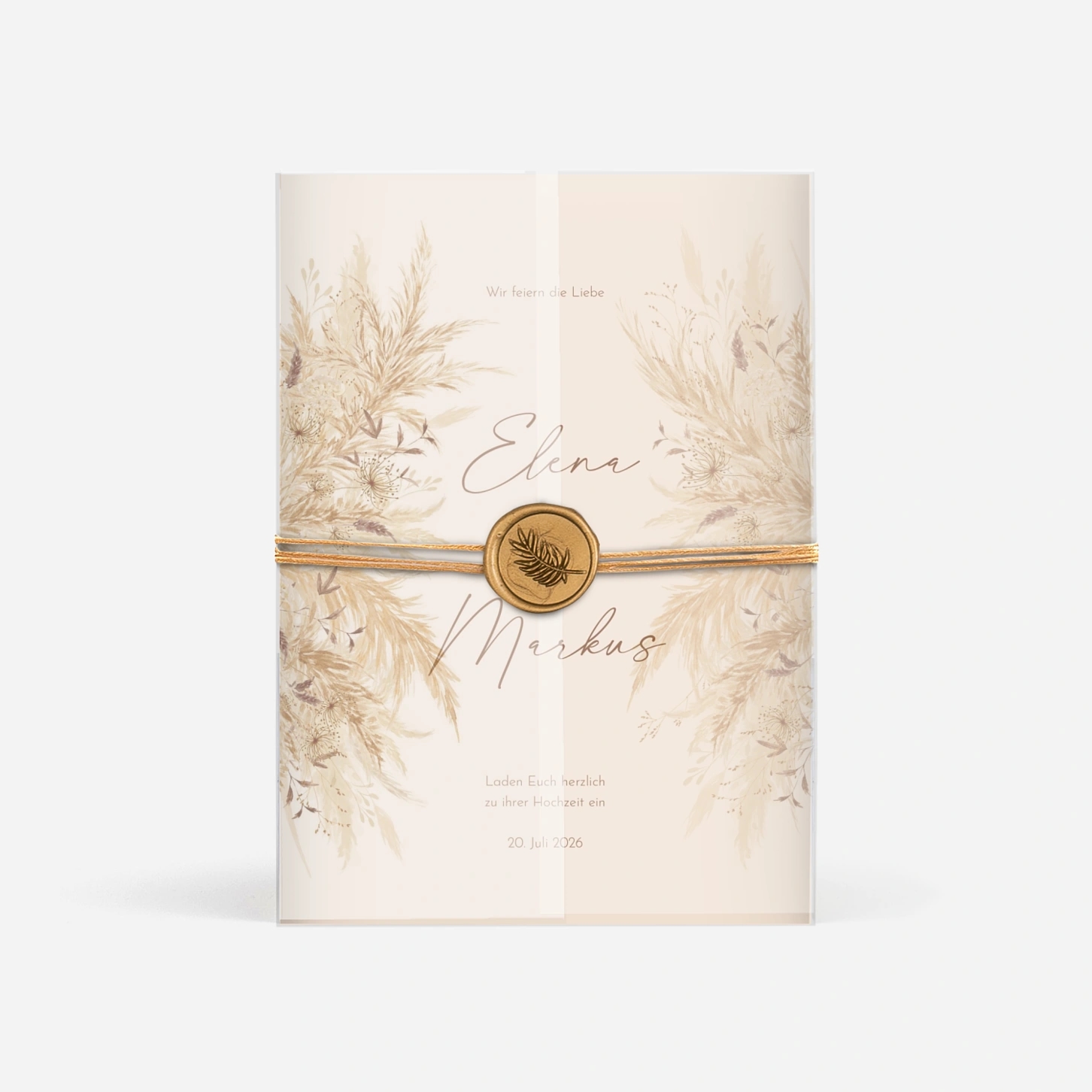 Hochzeitseinladung Pampasliebe