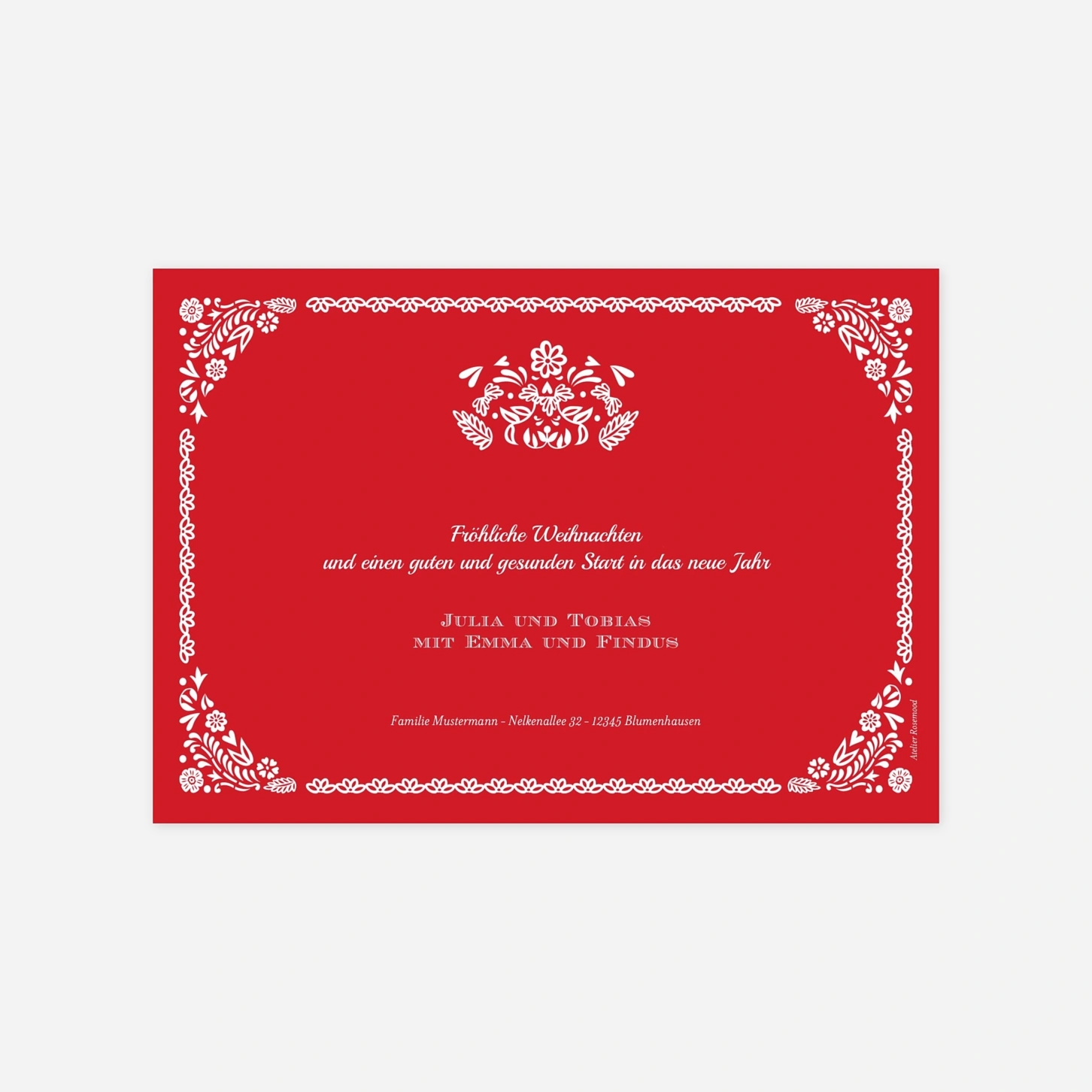 Weihnachtskarte Papel Picado