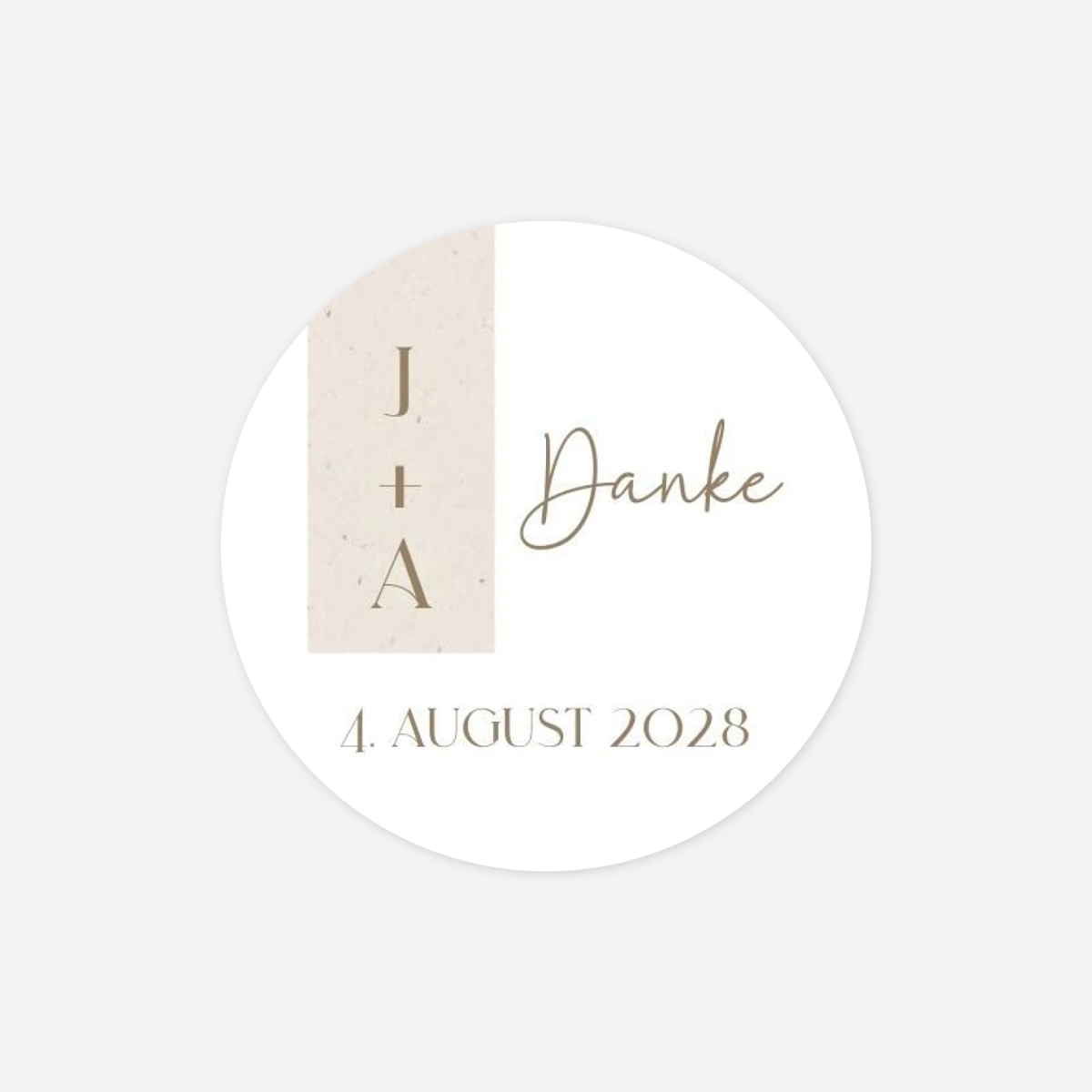Geschenkaufkleber Hochzeit Puristische Eleganz
