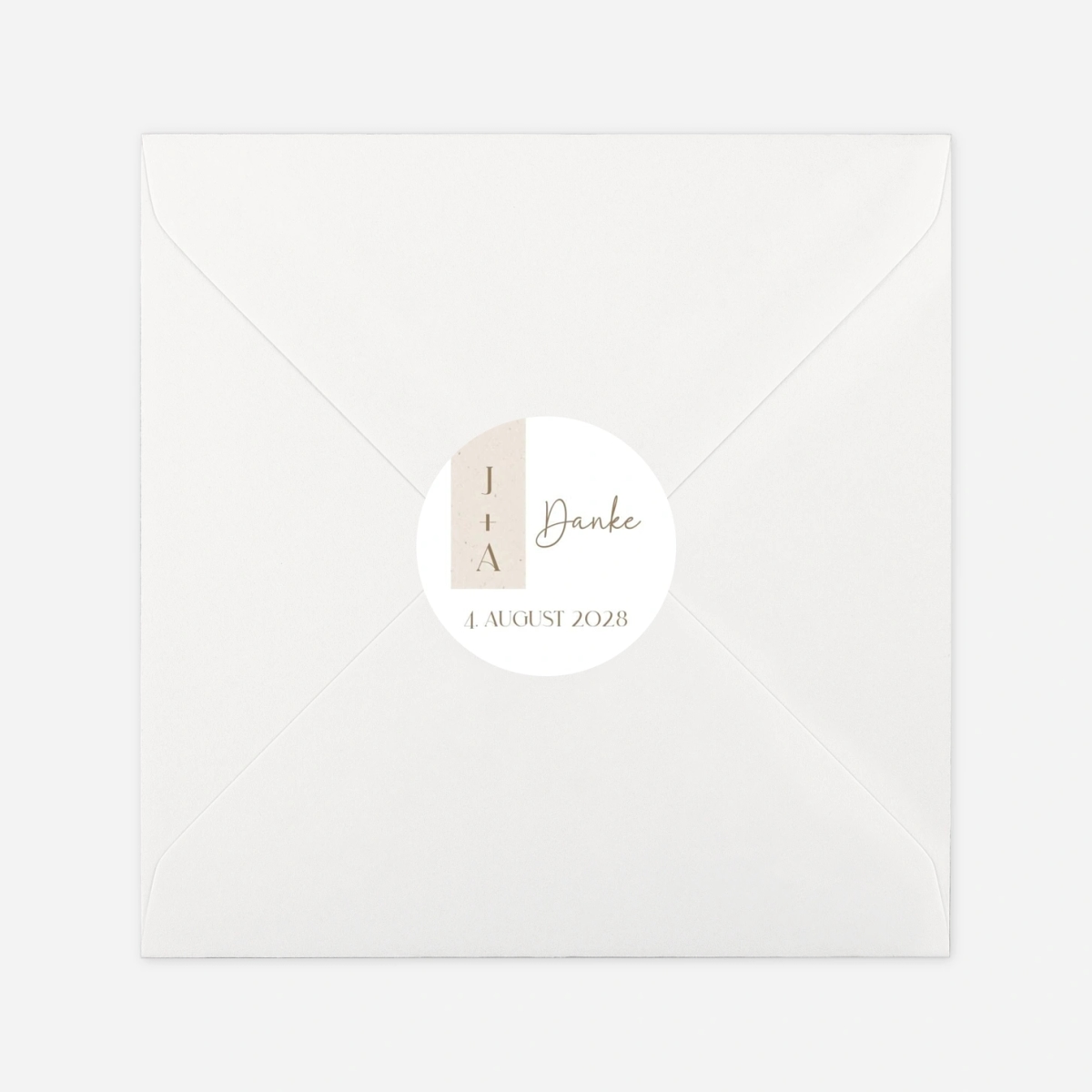 Geschenkaufkleber Hochzeit Puristische Eleganz