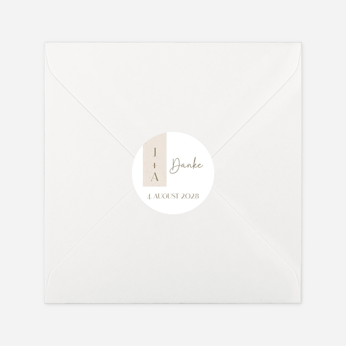 Geschenkaufkleber Hochzeit Puristische Eleganz