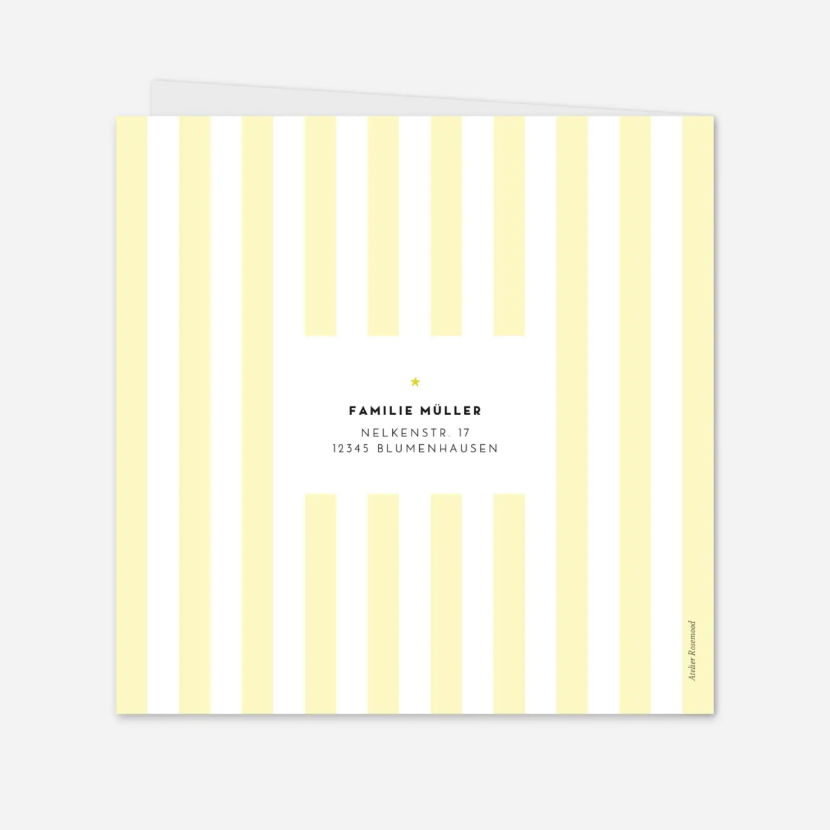 Geburtskarte Pastellstreifen