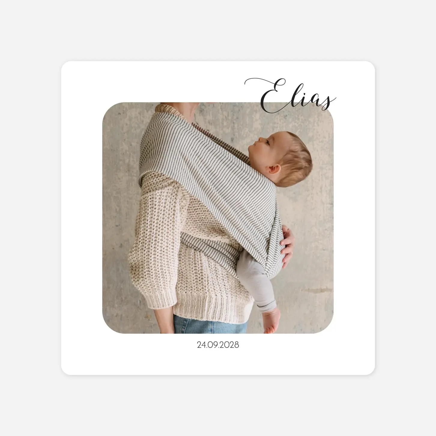 Geburtskarte Raffinesse