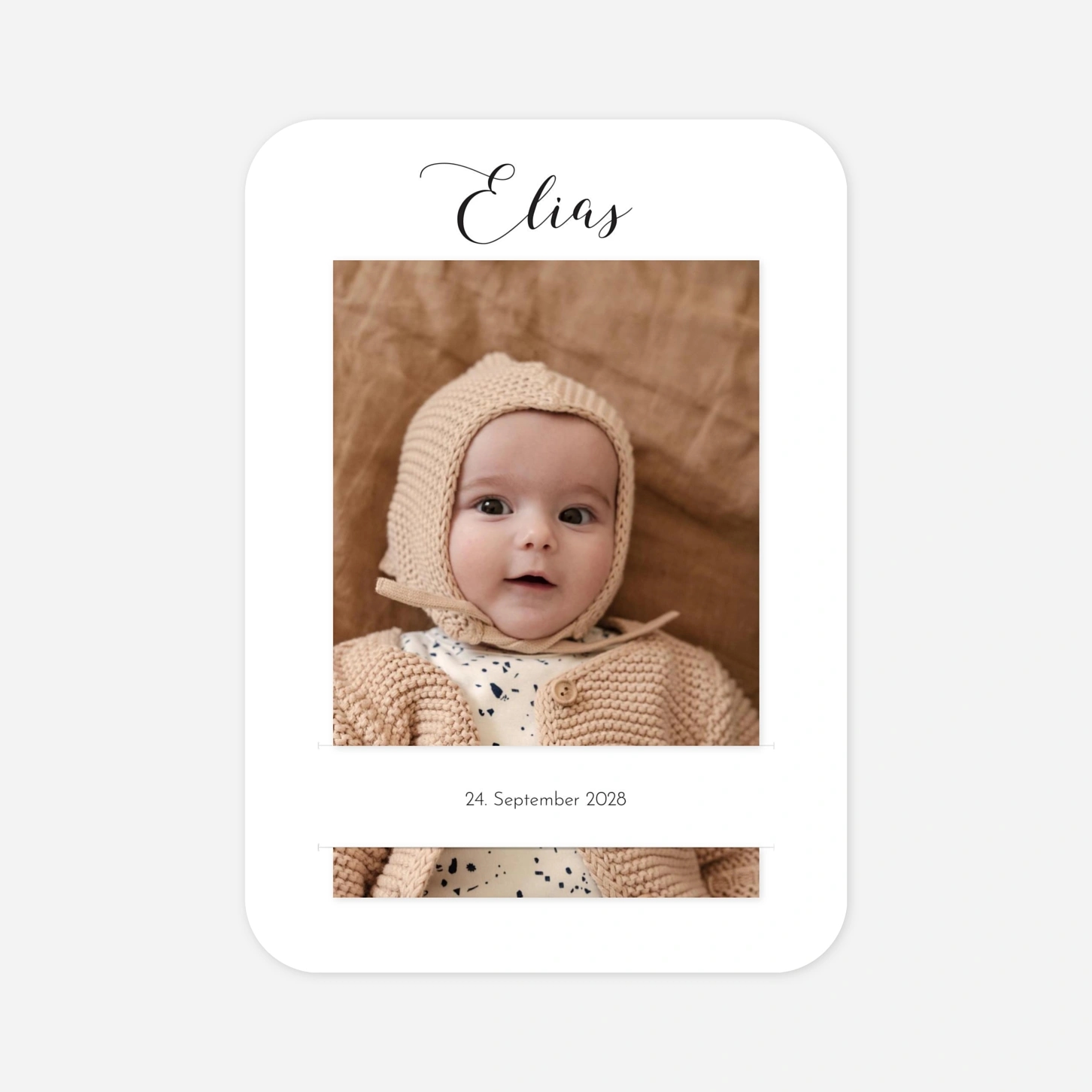 Geburtskarte Raffinesse