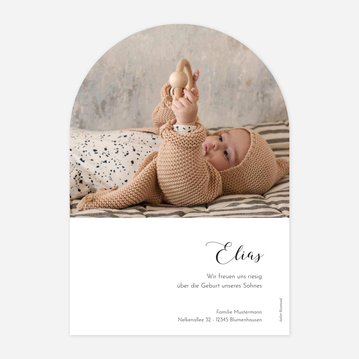 Geburtskarte Raffinesse