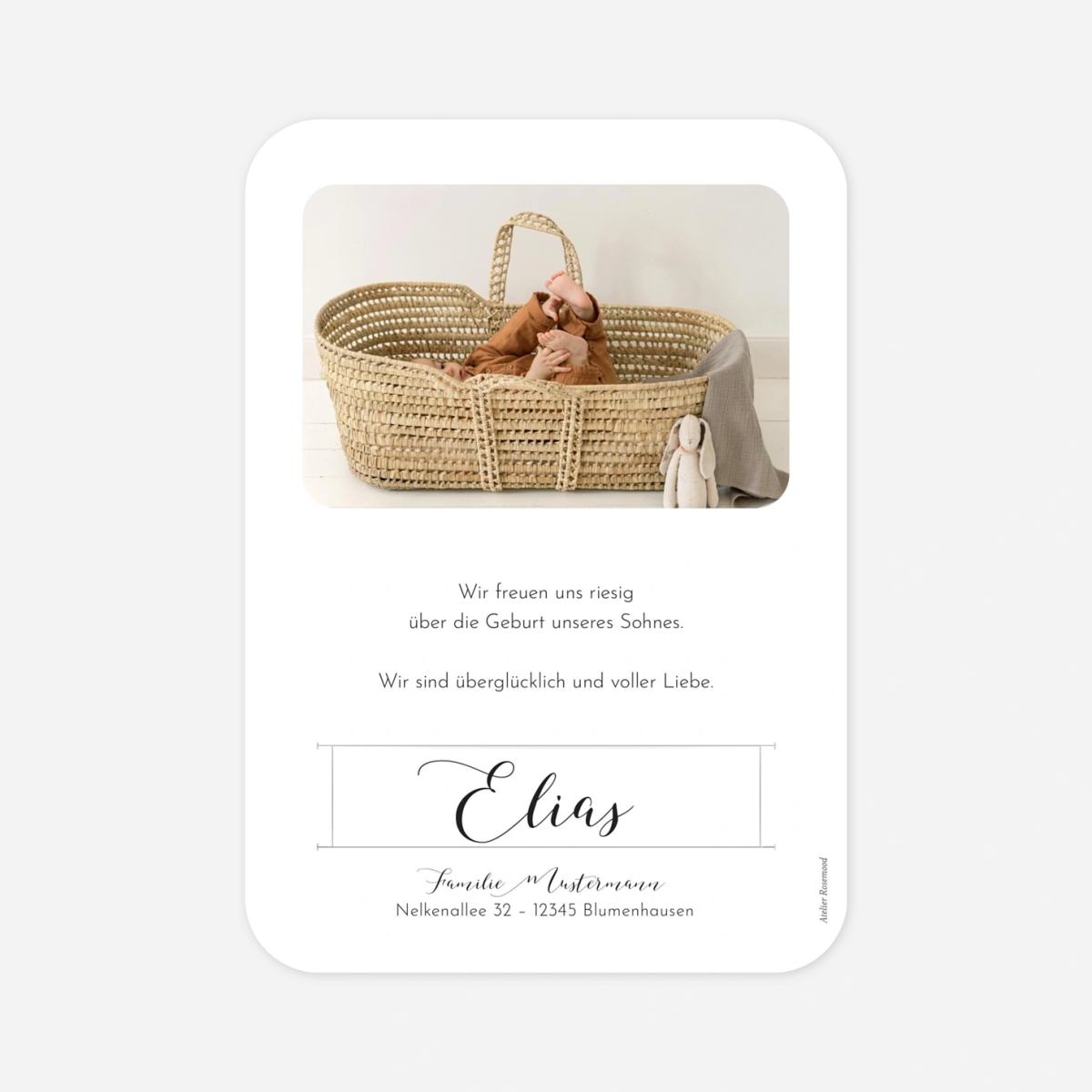 Geburtskarte Raffinesse