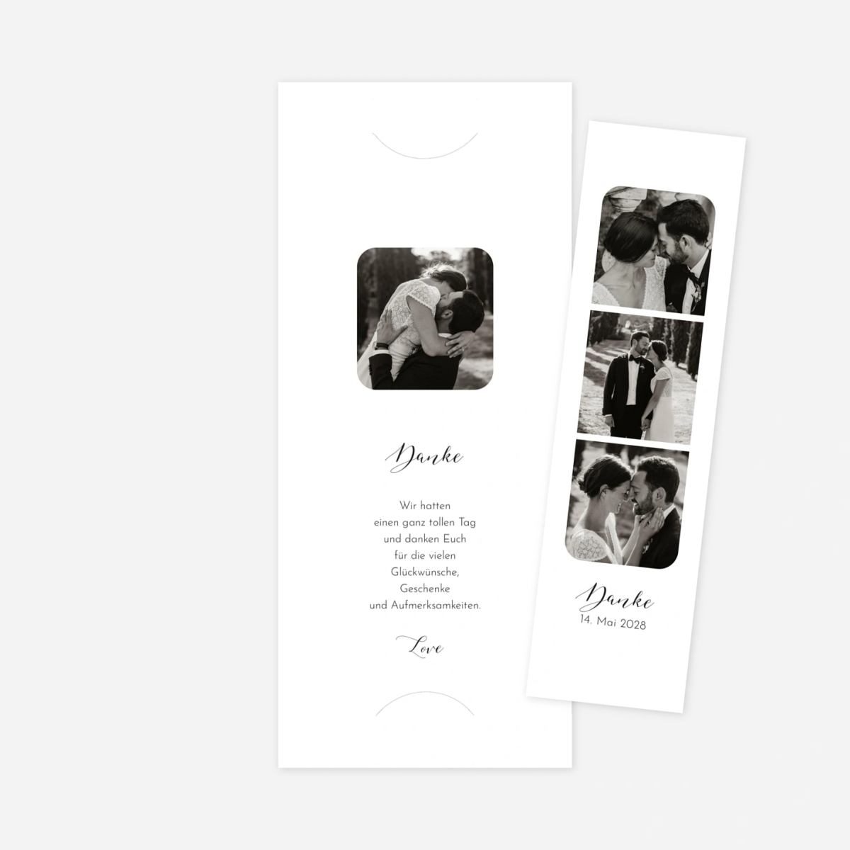 Dankeskarte Hochzeit Raffinesse