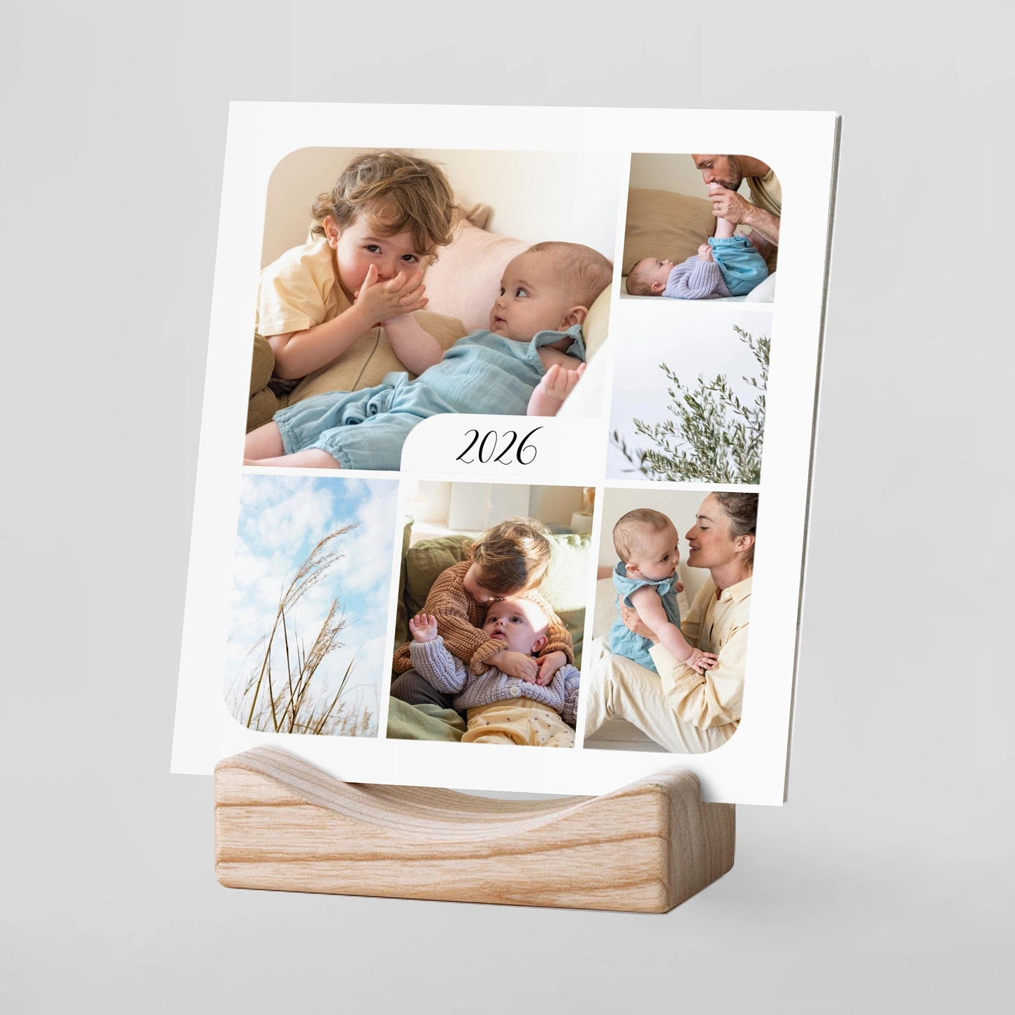 Tischkalender mit Holzfuß Raffinesse Fotos