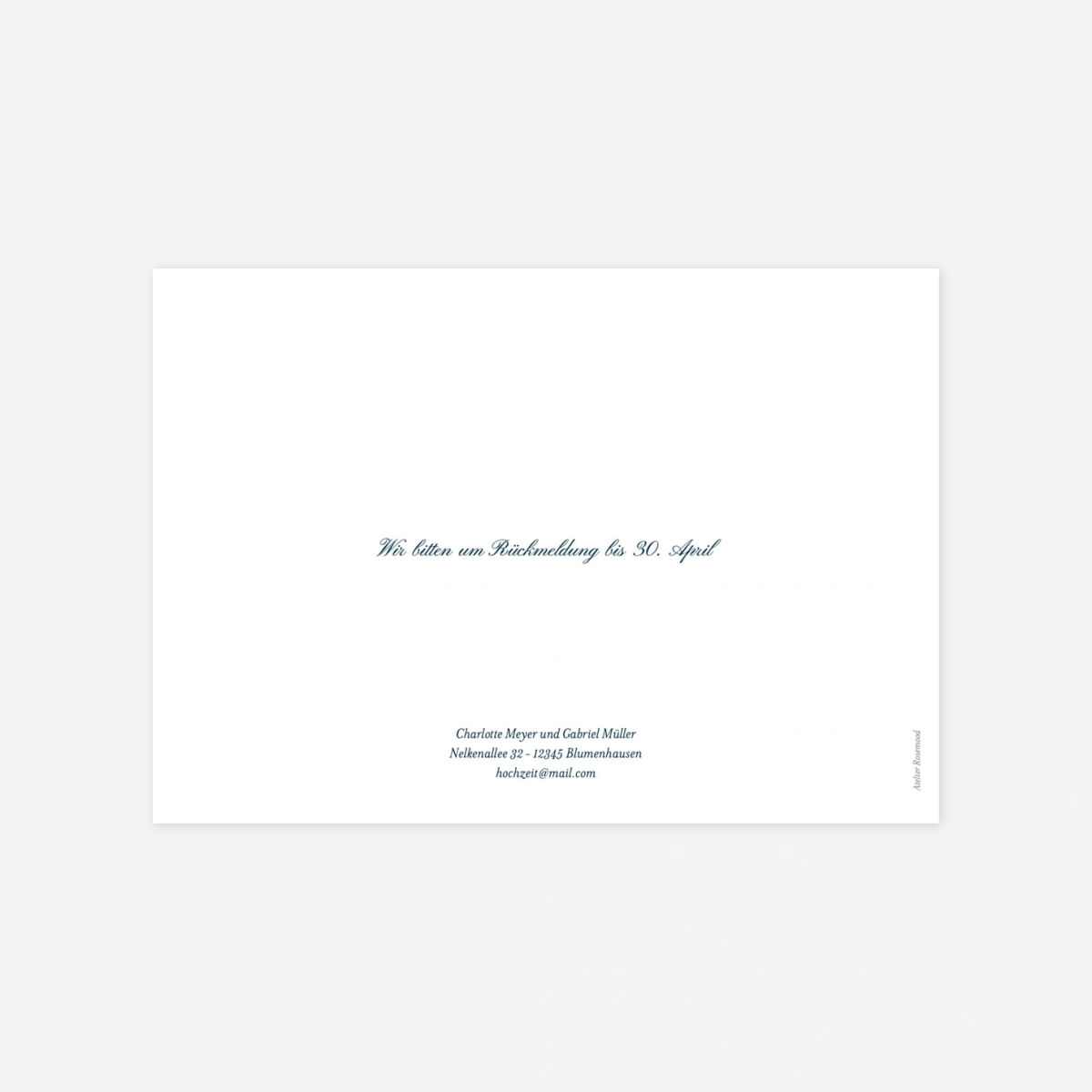 Hochzeitseinladung Ritus