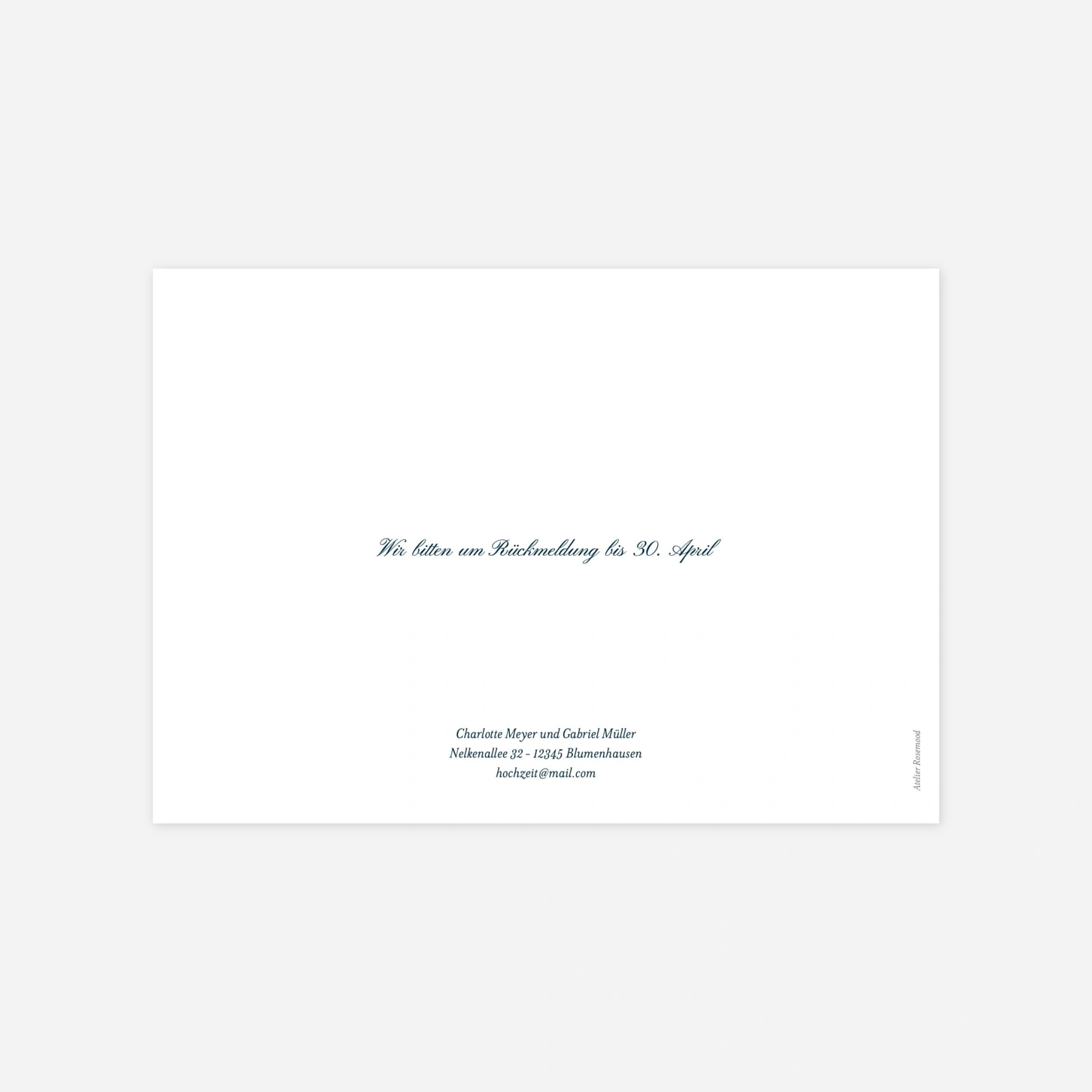 Hochzeitseinladung Ritus