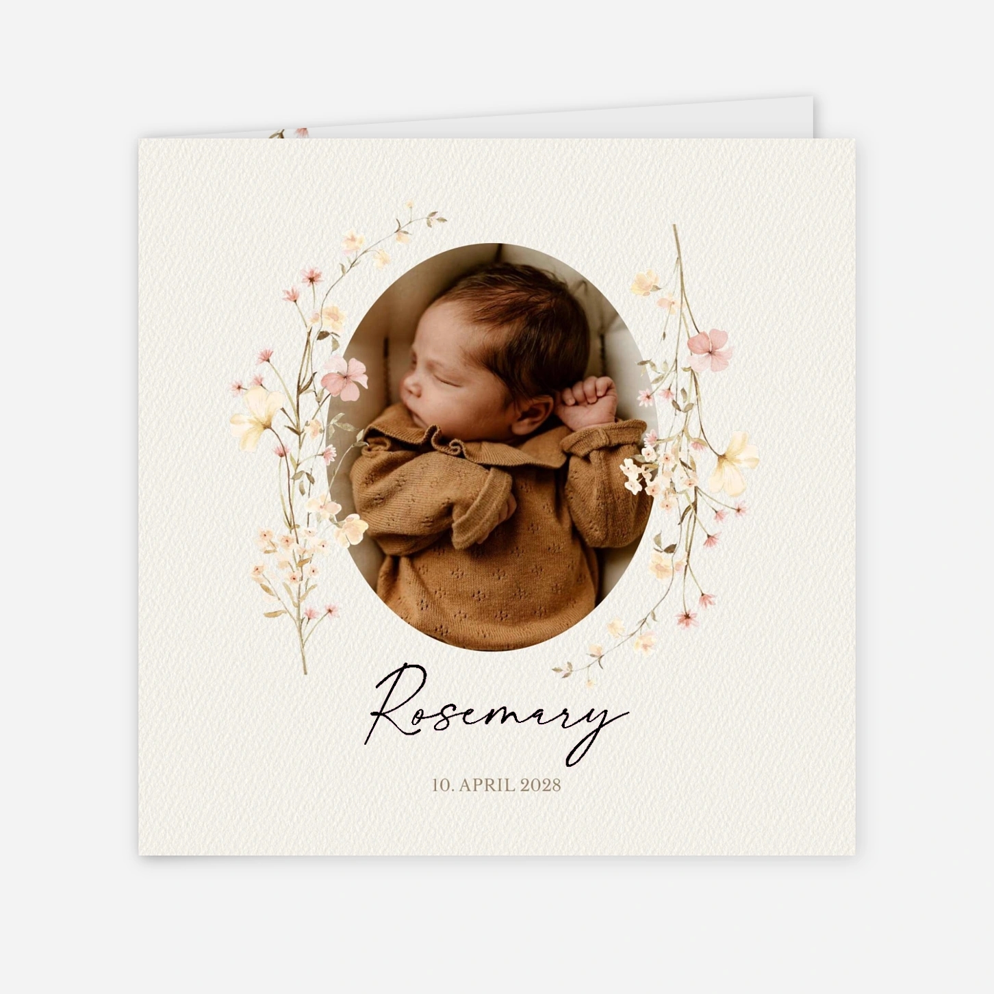 Geburtskarte Rosenspross